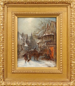 Scène hivernale au clair de lune