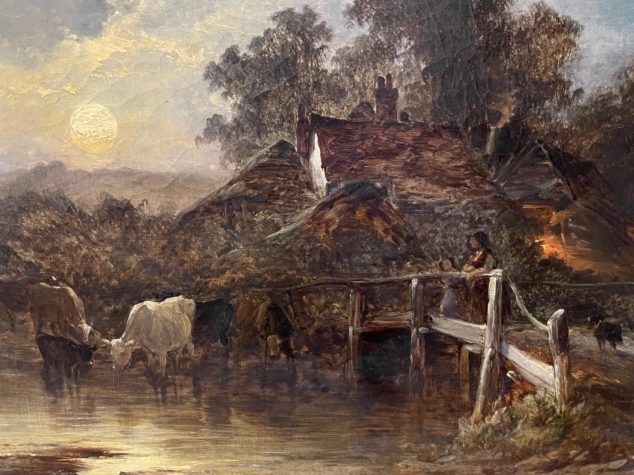 Summer Evening - Painting by George Augustus Williams