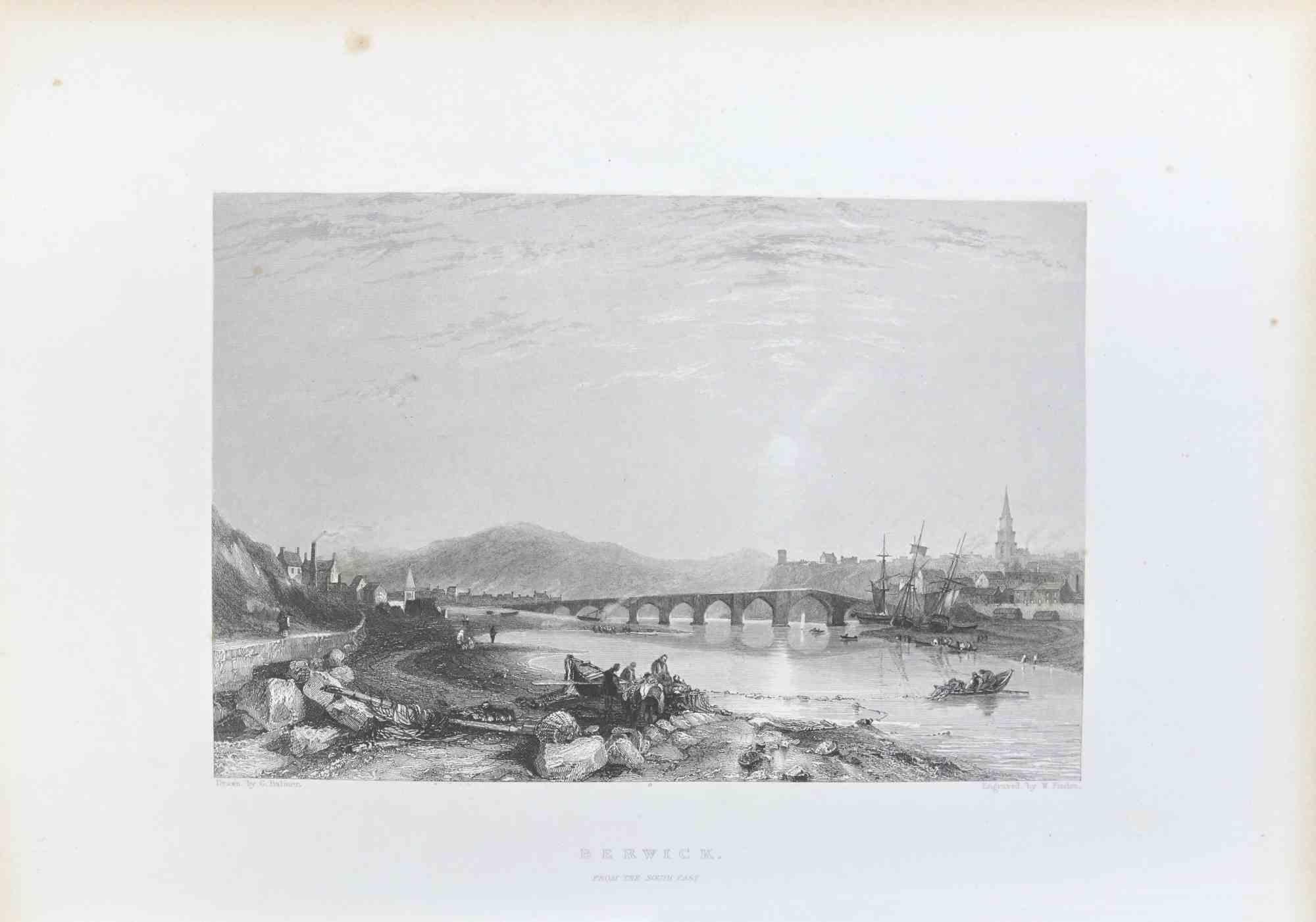 Berwick (from the South East) is a lithograph on paper realized by the artist George Balmer.

Signed on the plate on the lower left. Titled on the lower center. Engraved by W. Finden

The state of preservation is good, only a yellowed paper along