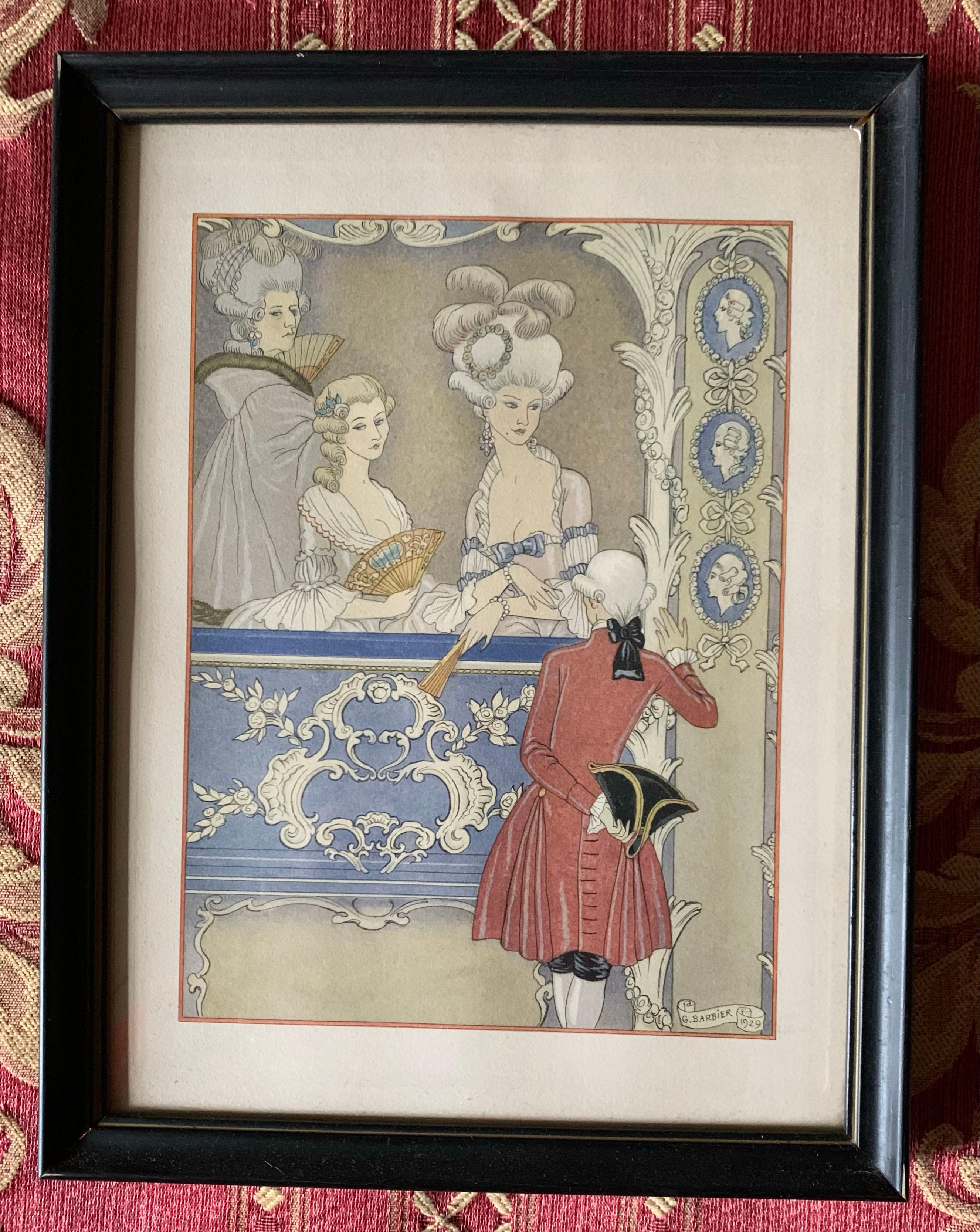 Paper George Barbier « Les Liaisons Dangereuses » Erotica 20th Century, Art Deco