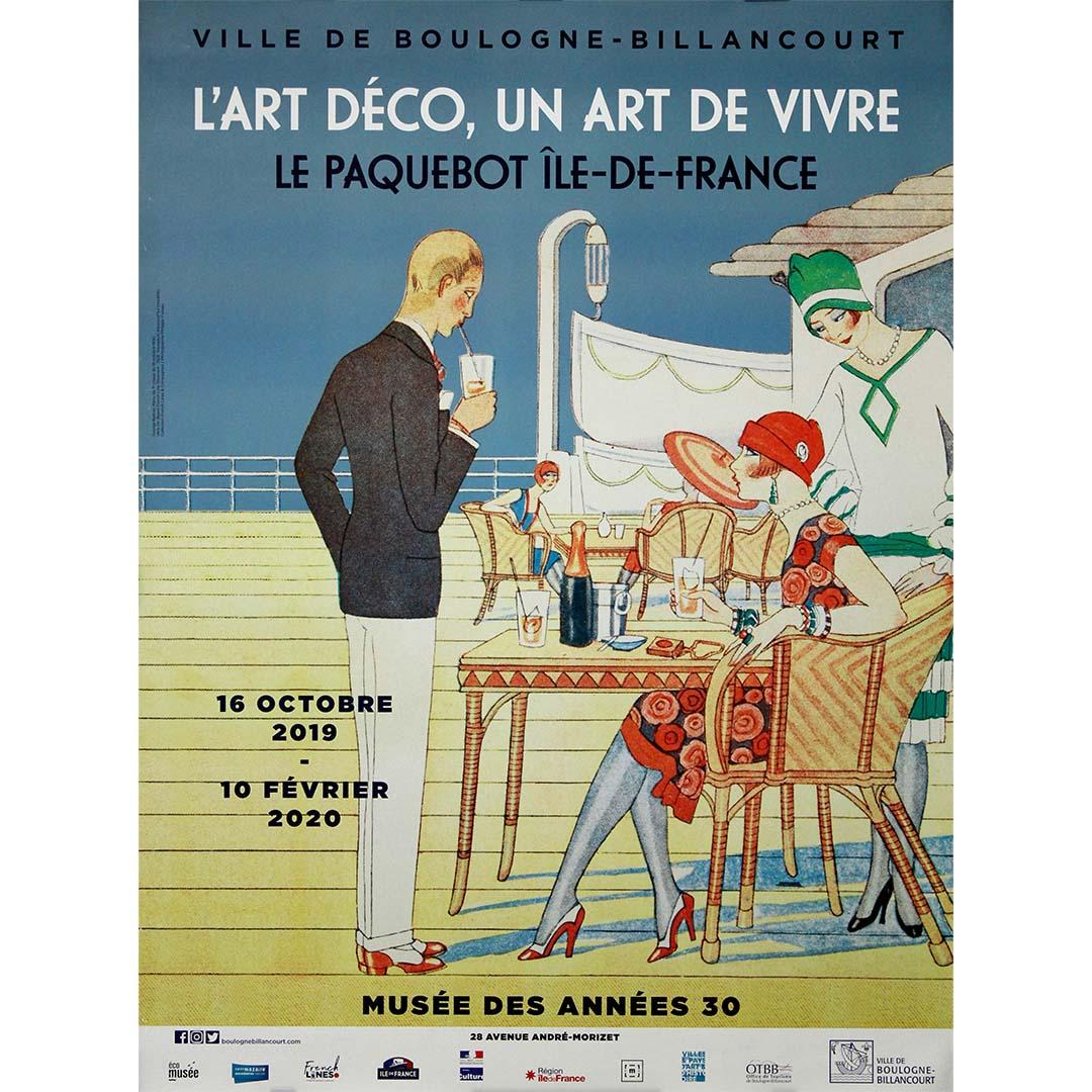 2019 original exhibition poster - elegance of Art Deco - Print by George Barbier