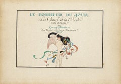 Frontespizio per Le Bonheur du Jour -  Pochoir di G. Barbier - 1929