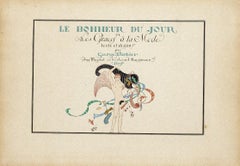 Frontispiece für Le Bonheur du Jour –  Pochoir von G. Barbier – 1929