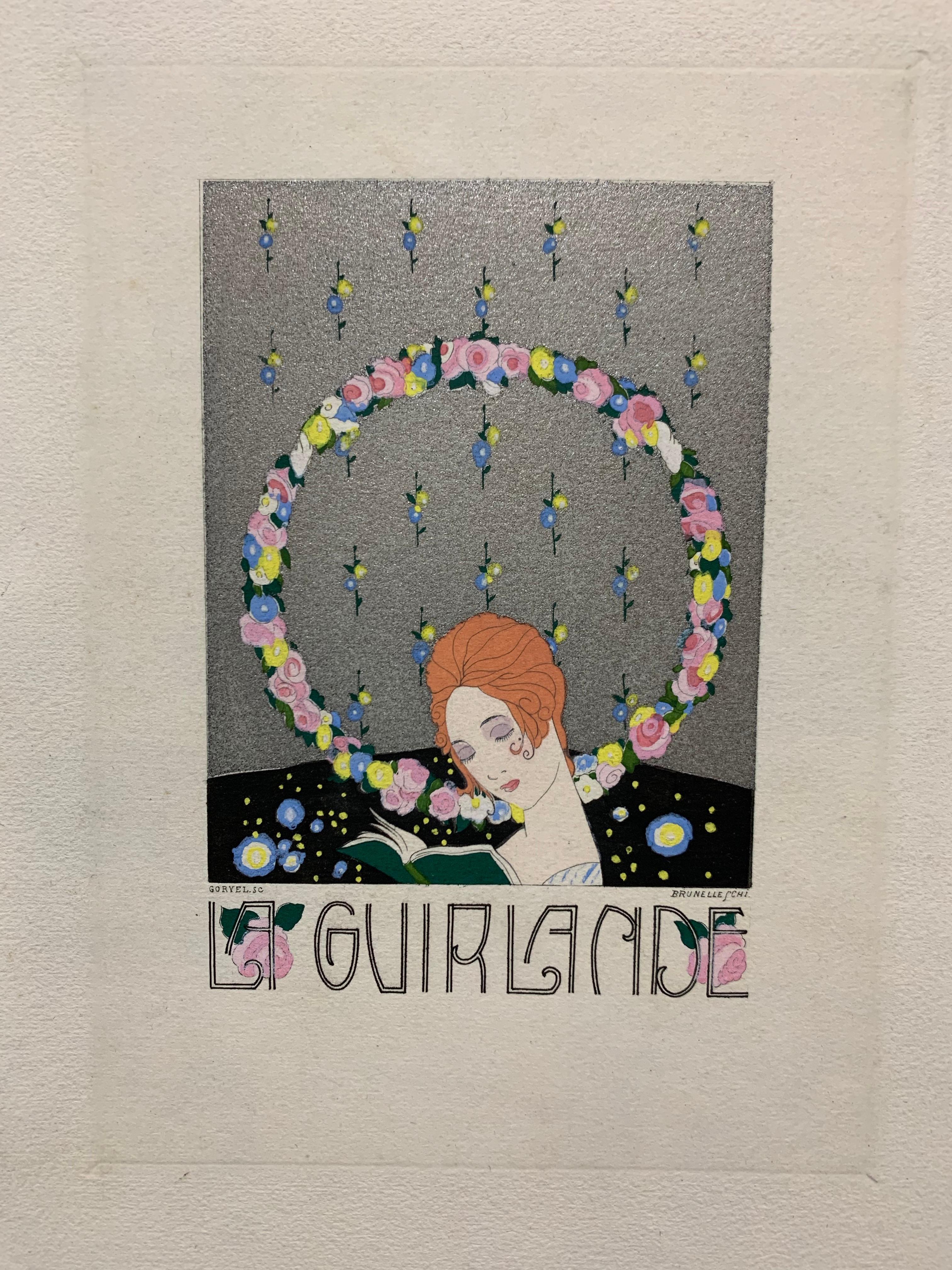 George Barbier Figurative Print - La Guirlande