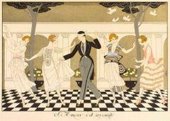 L'Amour Est Aveugle - Original Pochoir by G. Barbier - 1920