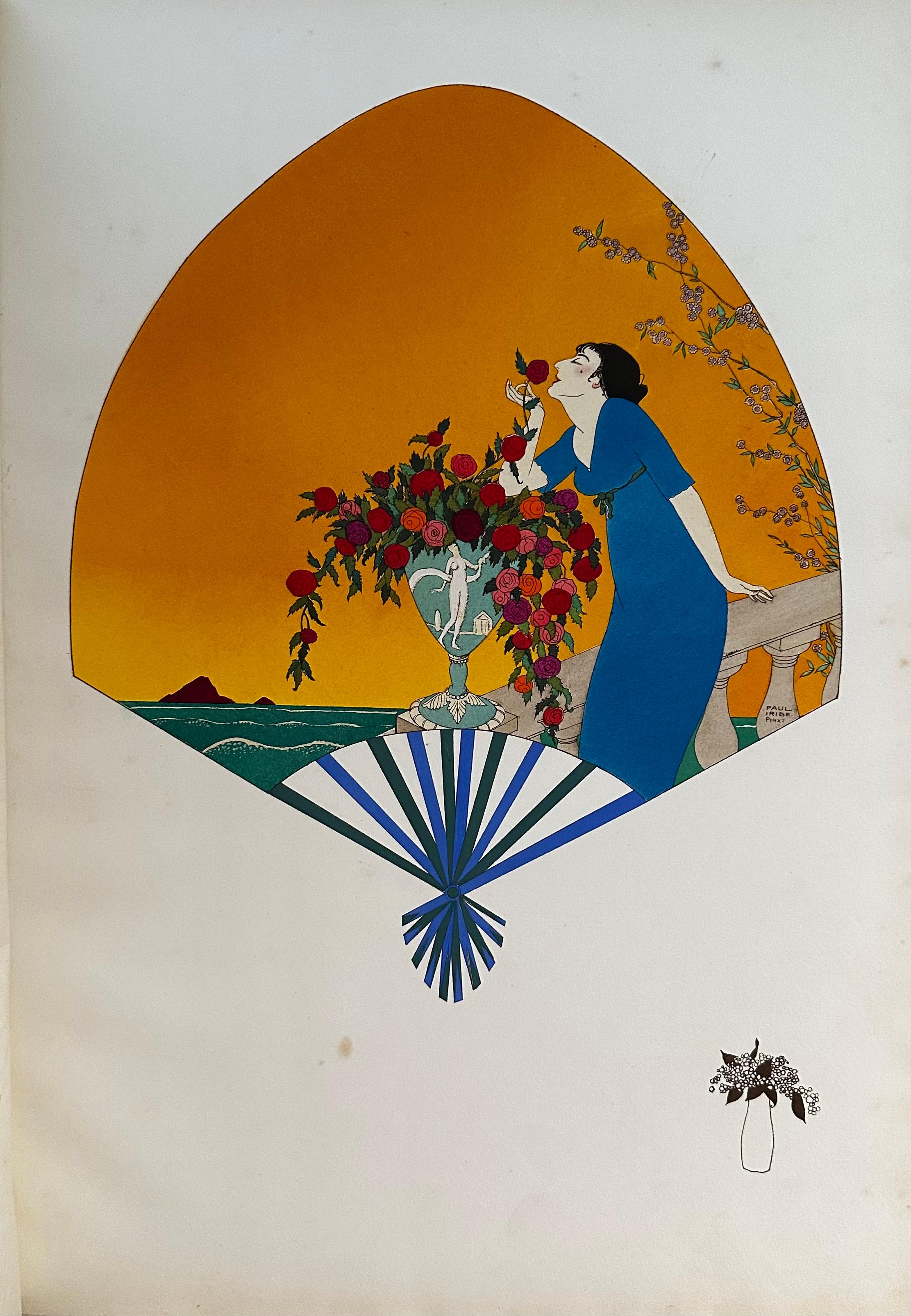 L'Eventail et la Fourrure chez Paquin - Print de George Barbier