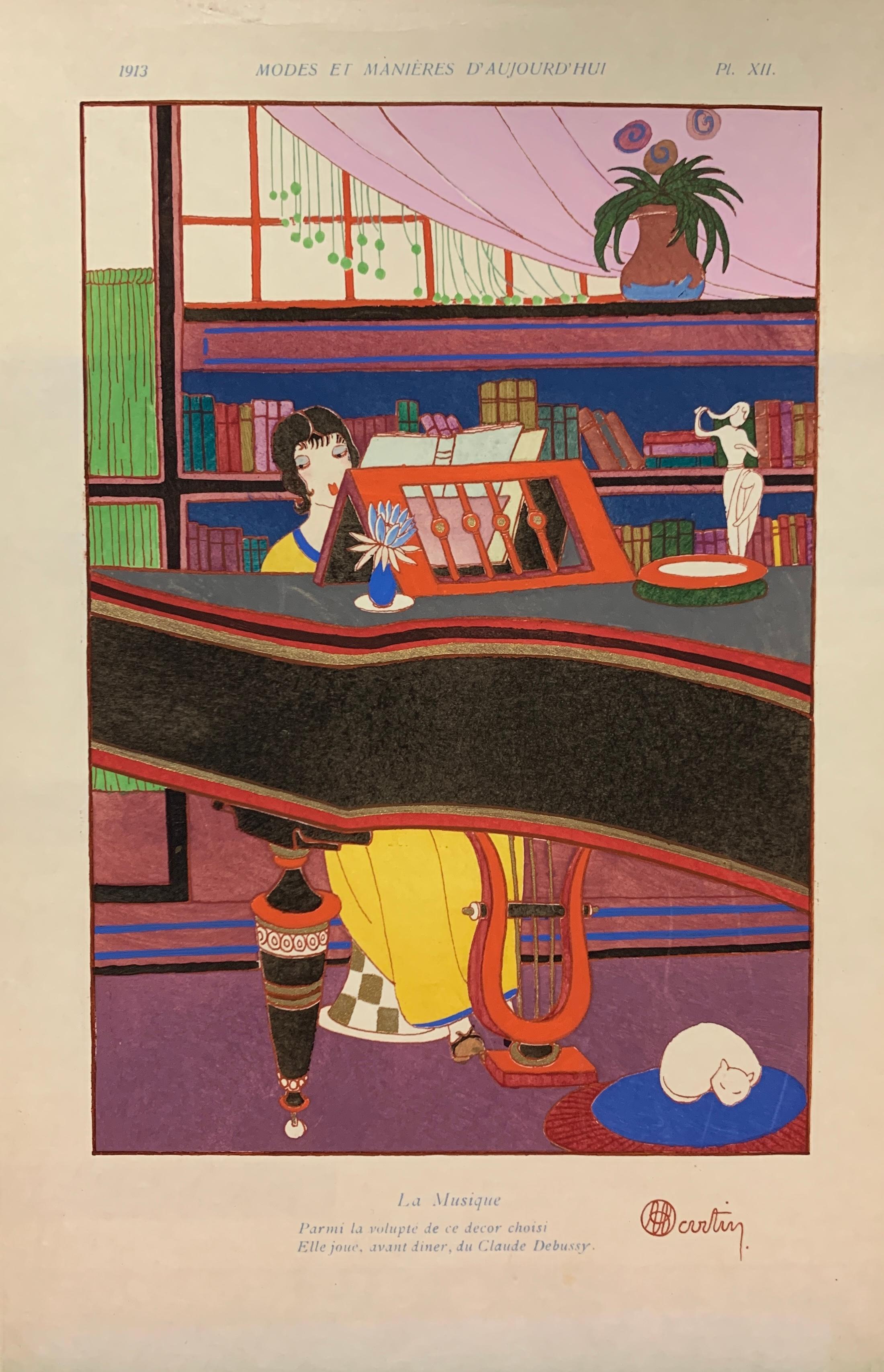 Modes et Manières d'Aujourd'hui - Art Deco Print by George Barbier