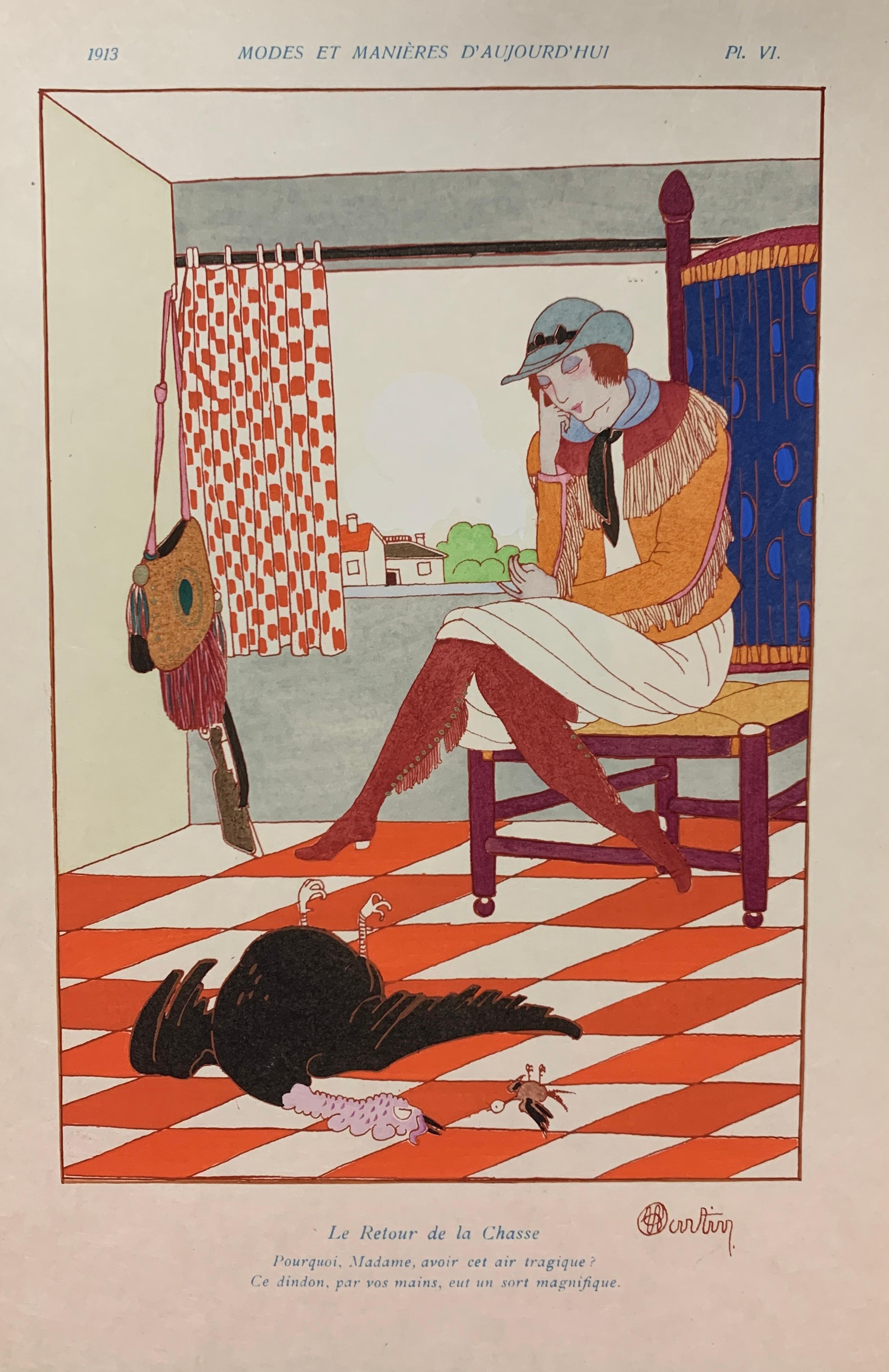 Modes et Manières d'Aujourd'hui - White Figurative Print by George Barbier