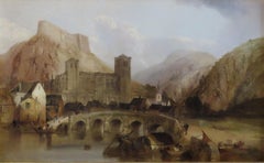 Oil painting by George Barnard "The Buttresses of the Eiger"
