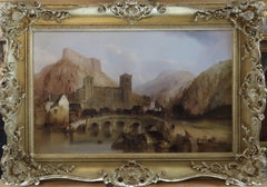 Oil painting by George Barnard "The Buttresses of the Eiger"