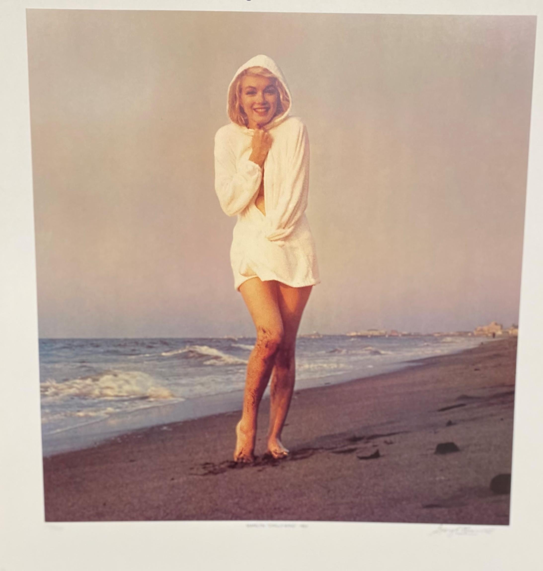 This image is from the last photoshoot of Marilyn Monroe taken by George Harris, 2 1/2 weeks before her death in August, 1962 in Santa Monica, California. Photolithograph taken from the original negative. Published by Edward Weston Fine Art, Los