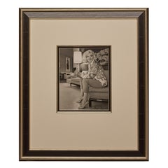 Marilyn Monroe by George Barris, Sitting Pretty. Black and White Portrait.