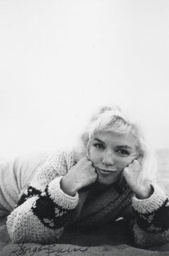 Marilyn Monroe Head Resting on Hands Vintage Original Photograph
