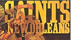 Original New Orleans Saints NFL Bartell Series vintage football postger