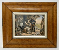 George Baxter - Paire de cadres anciens en érable avec gravure colorée à la main - Oiseaux yeux d'érable