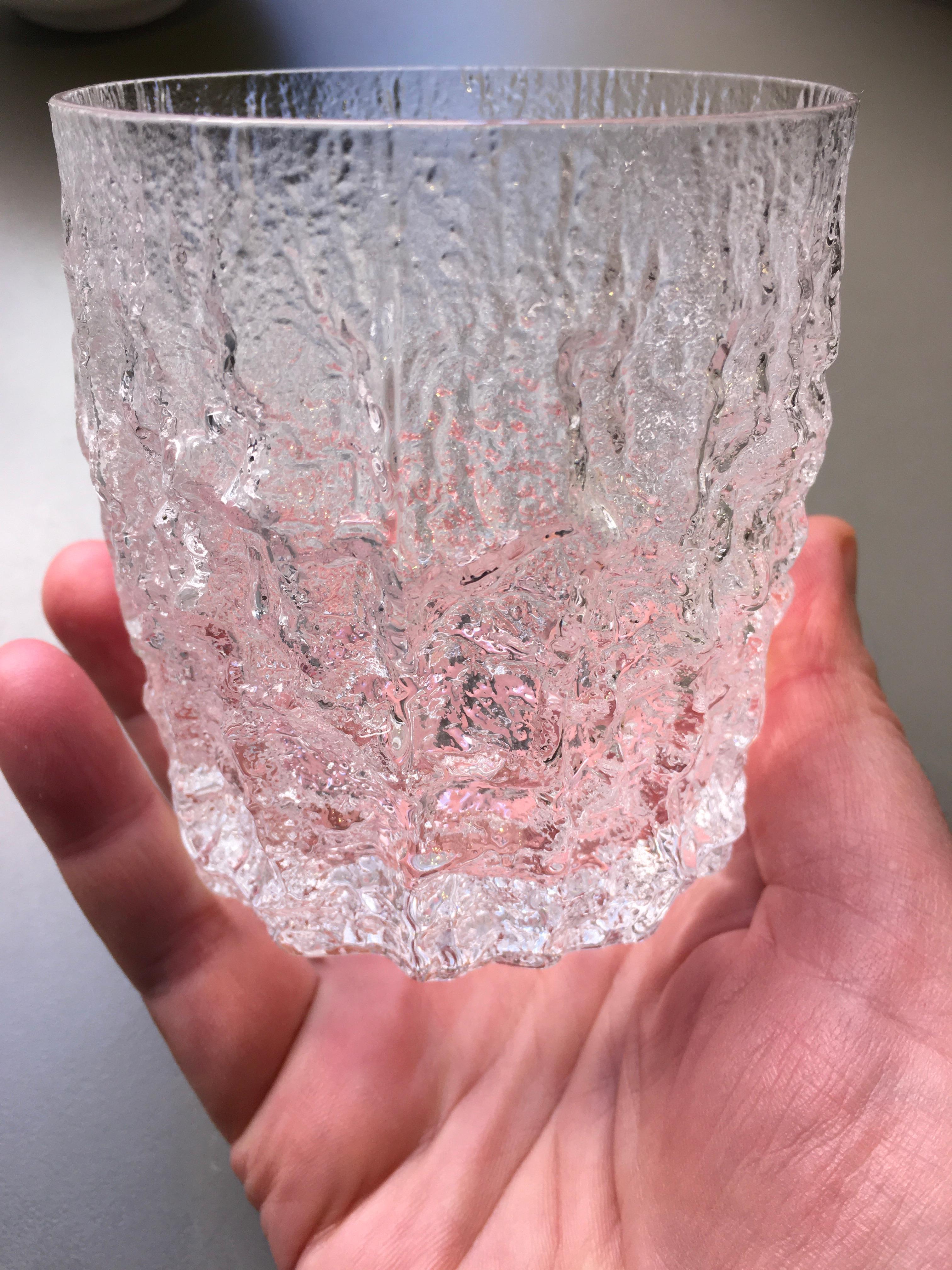 Geoffrey Baxter M31 Glacier Crystal Whiskey Rocks Tumblers 1960s Whitefriars 3