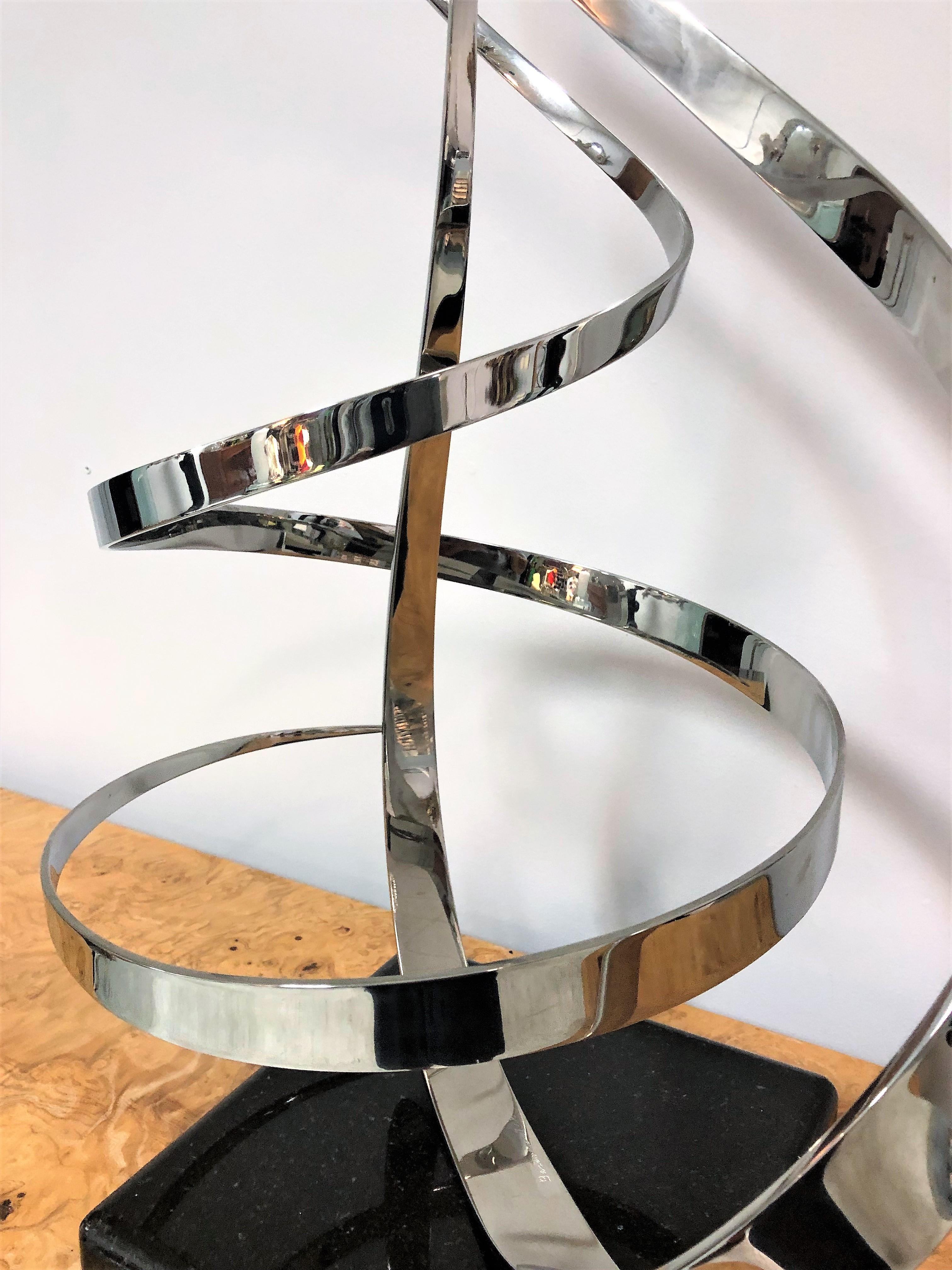 George Beckman Kinetic Stainless Steel Sculpture In Excellent Condition In Miami, FL
