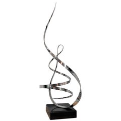 Sculpture cinétique en acier inoxydable George Beckman