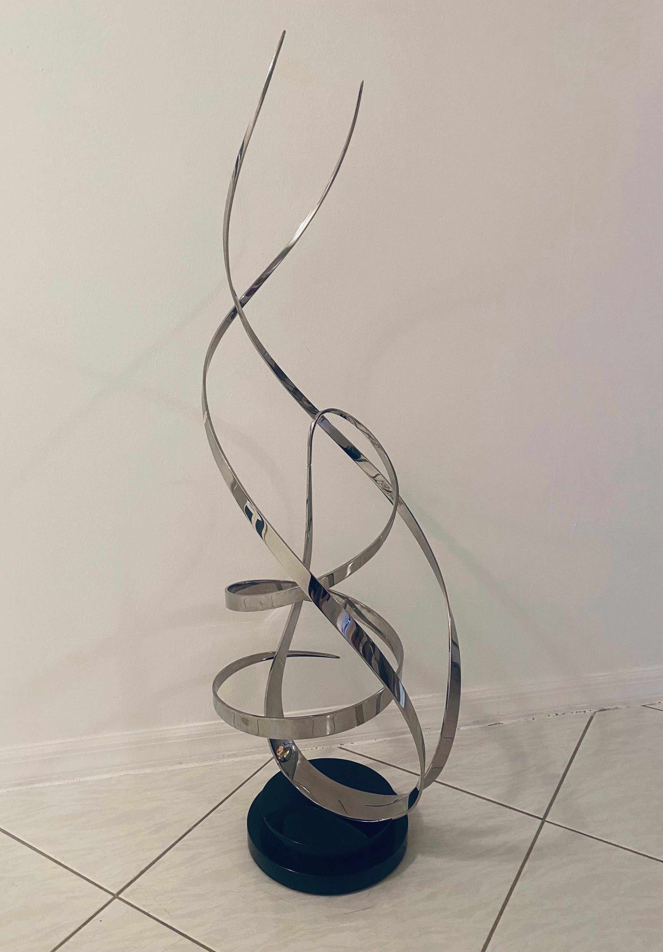 20th Century George Beckmann Kinetic Stainless Steel Sculpture