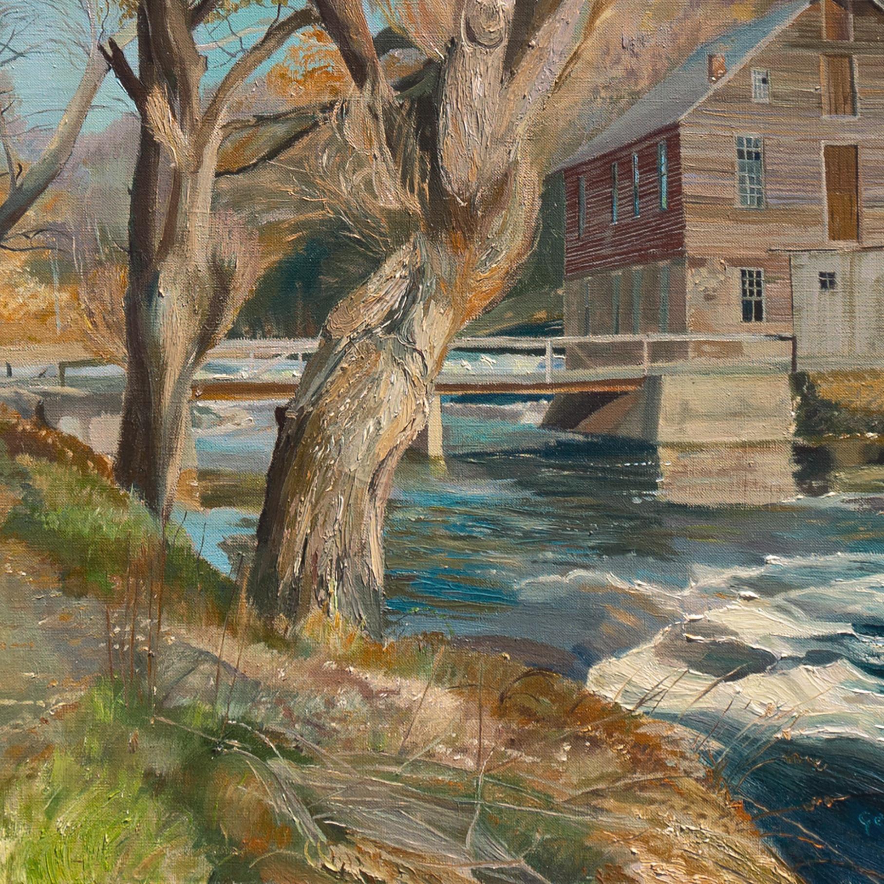 'Old Minisink Mill', Marshalls Creek, Silver Lake, PA, Doylestown Art League  - Painting by George Beidler, Jr.