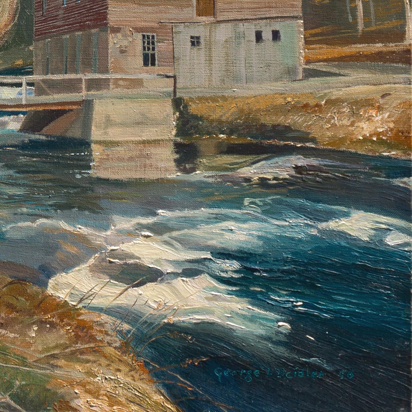 „Old Minisink Mill“, Marshalls Creek, Silver Lake, PA, Doylestown Art League  (Realismus), Painting, von George Beidler, Jr.