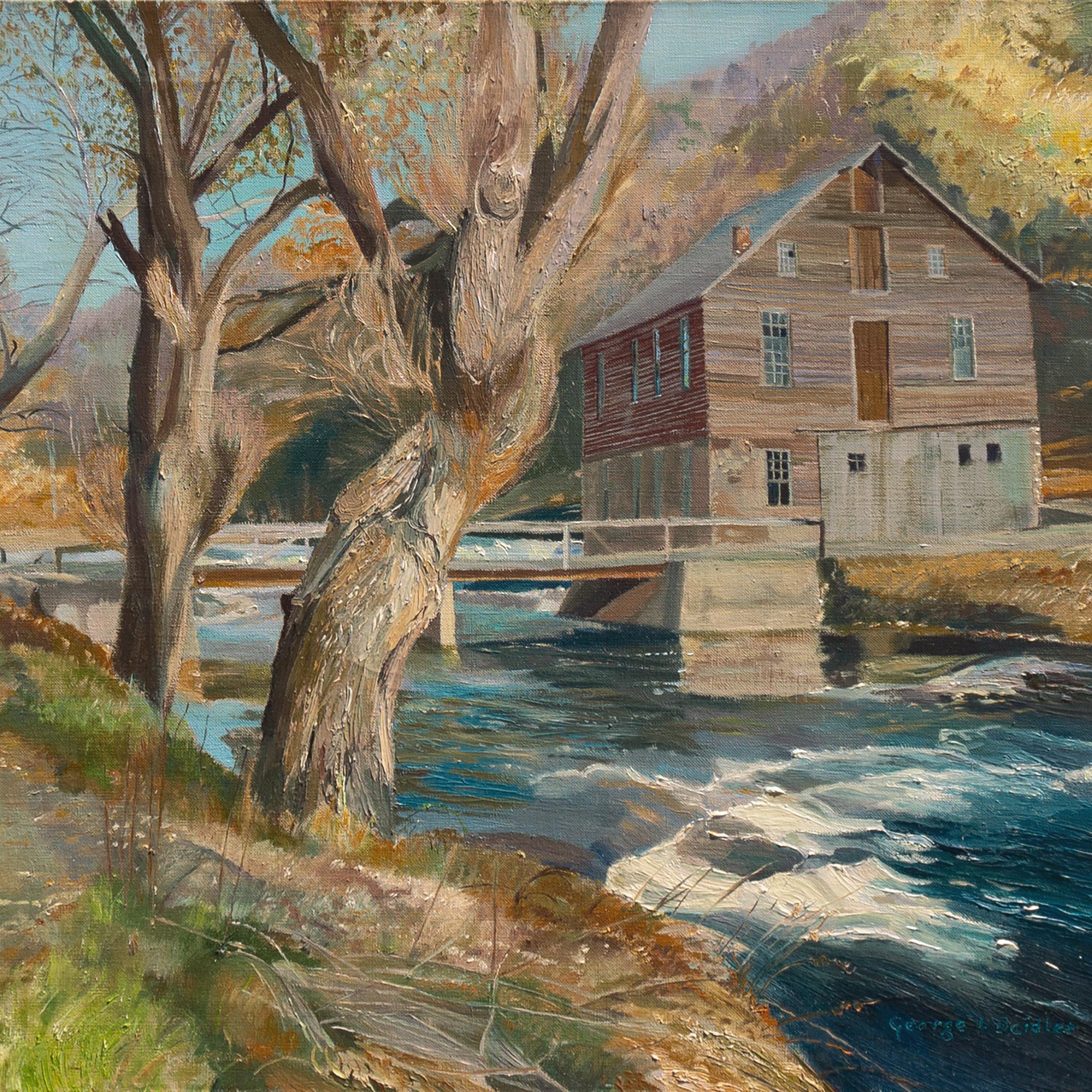 „Old Minisink Mill“, Marshalls Creek, Silver Lake, PA, Doylestown Art League  im Angebot 1