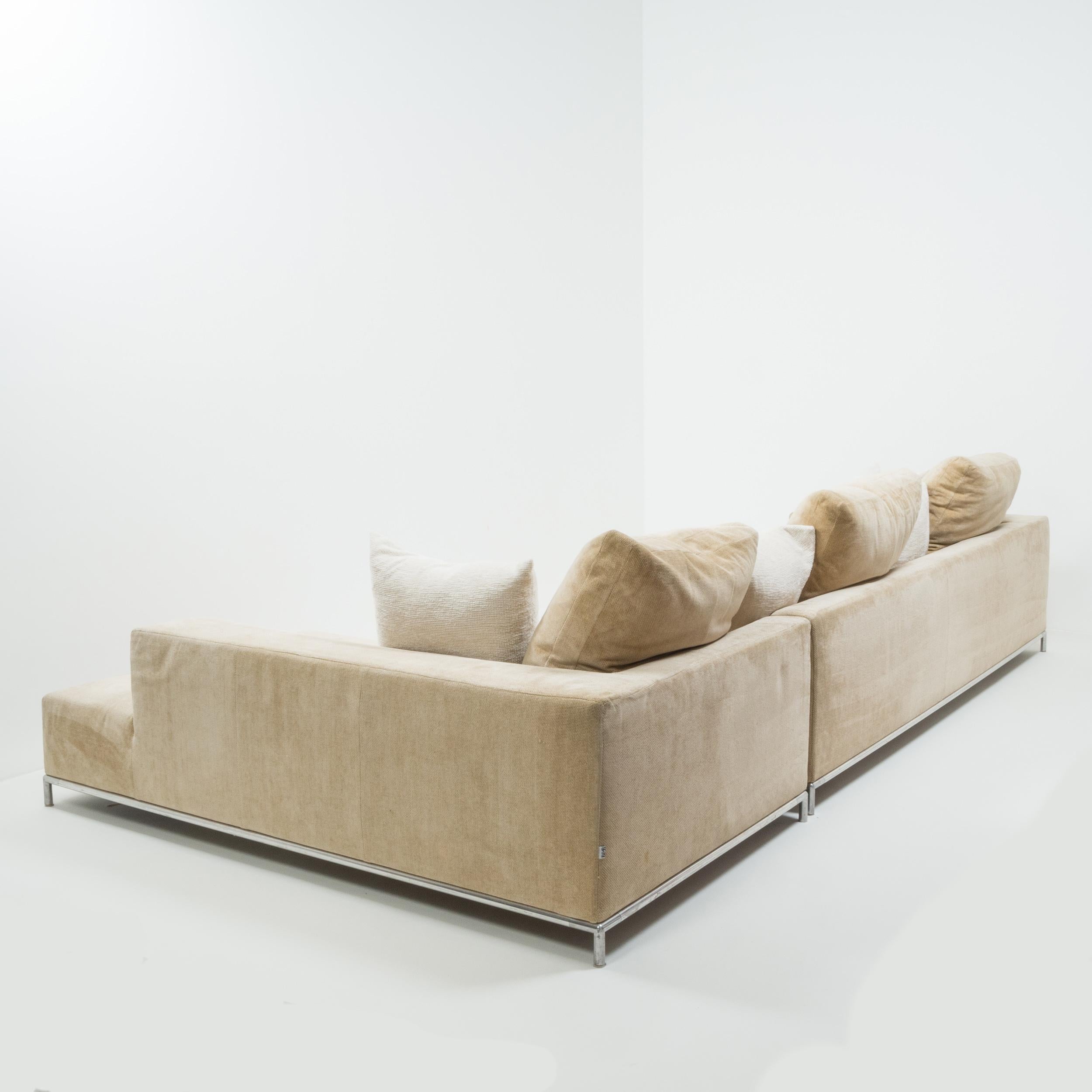 Italian George Beige Corner Sofa by Antonio Citterio for B&B Italia