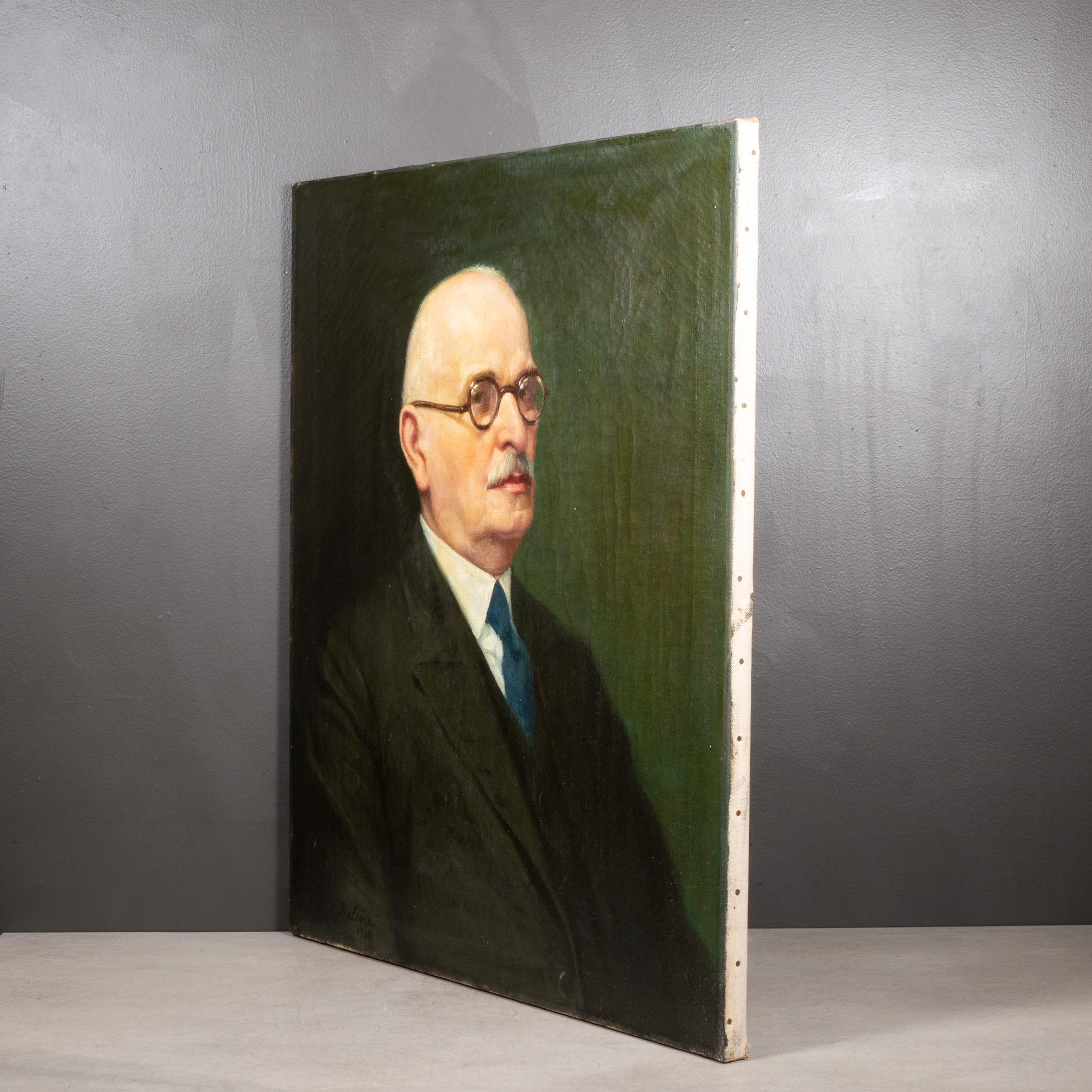 George Beline Oil on Canvas Portrait, c.1930 In Good Condition For Sale In San Francisco, CA