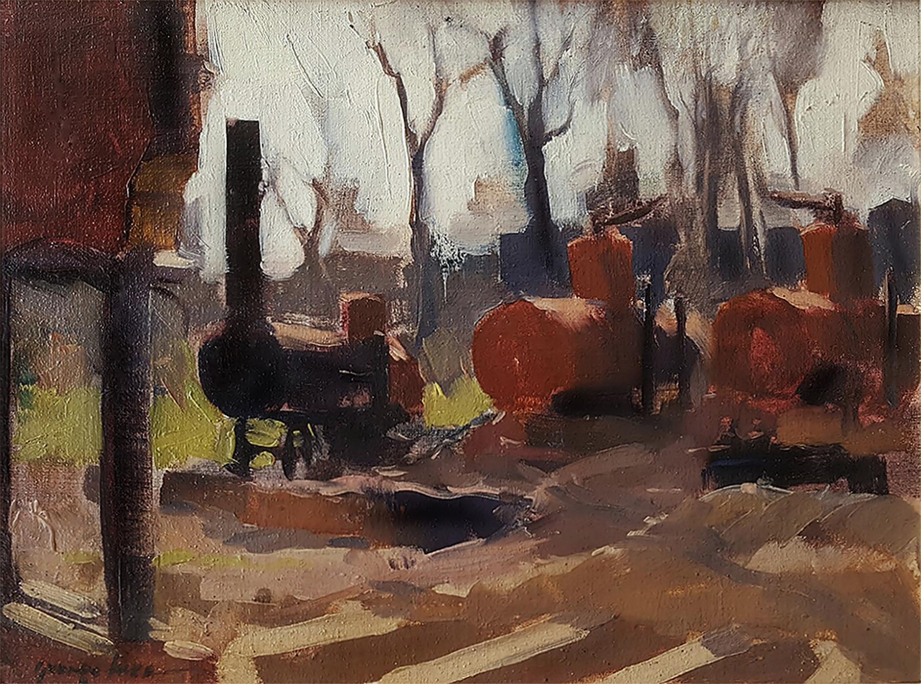 Paesaggio industriale - pennellate post-impressioniste