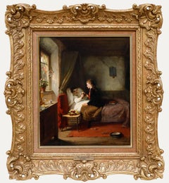 George Bernard O'Neill (1828-1917) - Late 19th Century Oil, The Convalescent