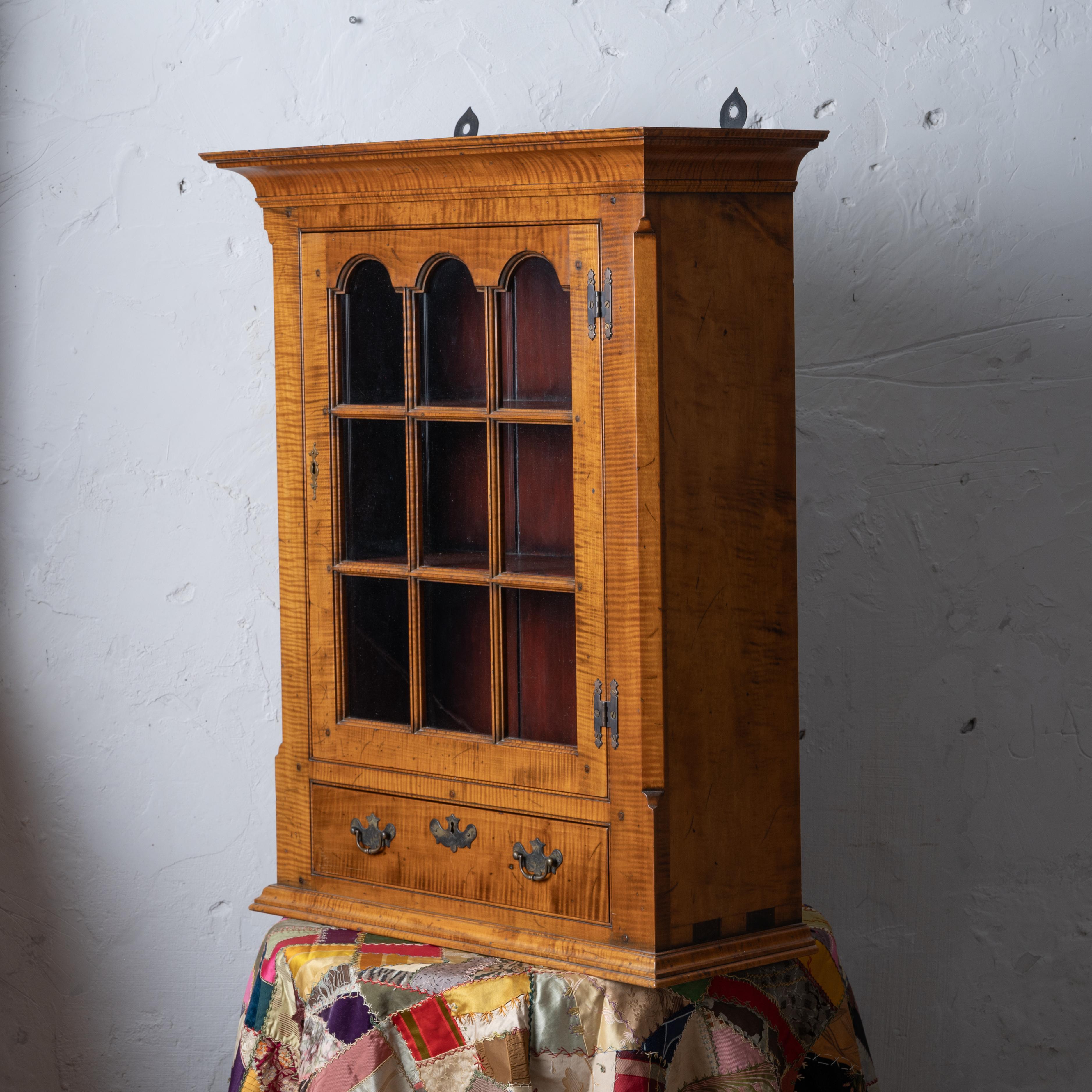 Chippendale George Beshore Maple Hanging Cupboard For Sale