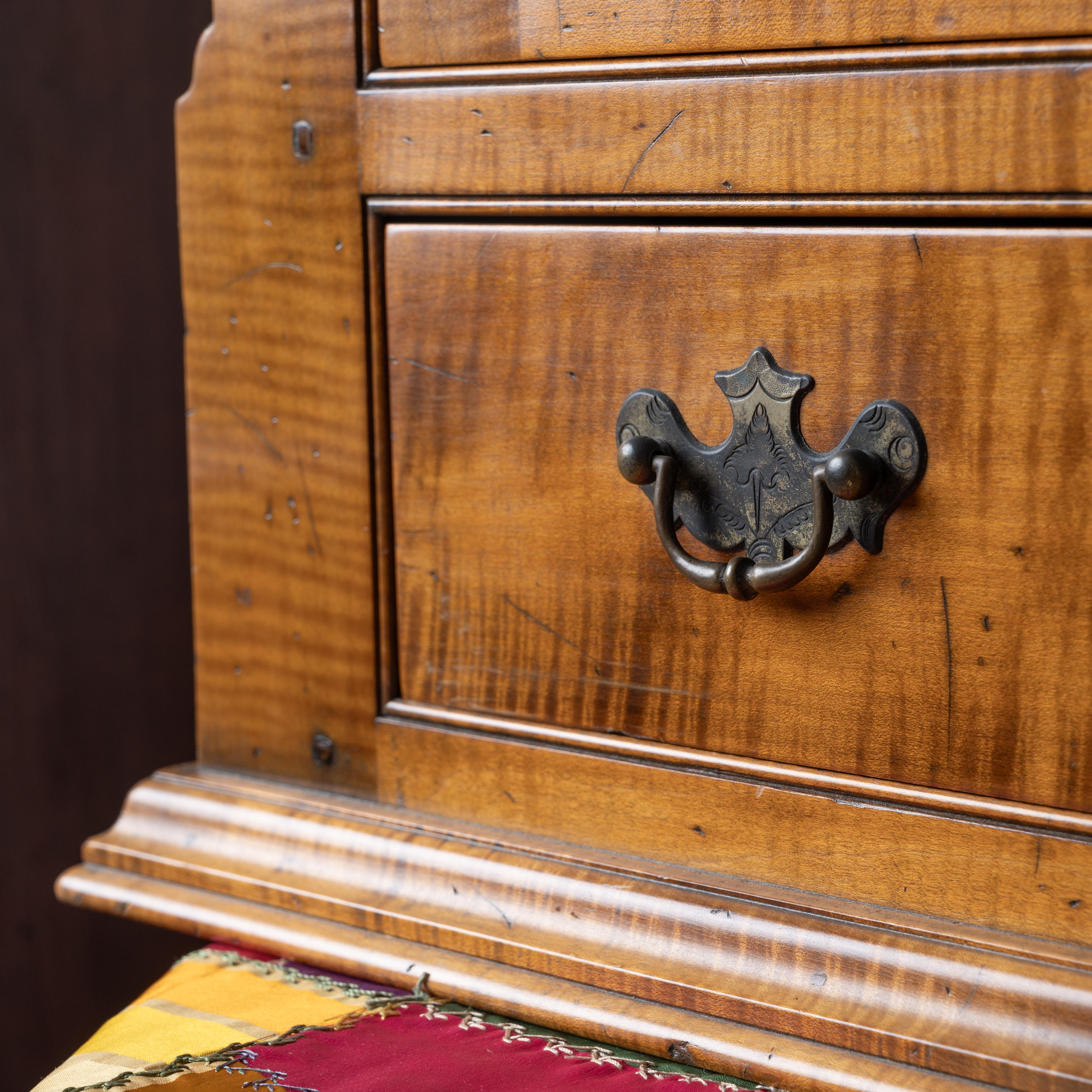 Hand-Crafted George Beshore Maple Hanging Cupboard For Sale