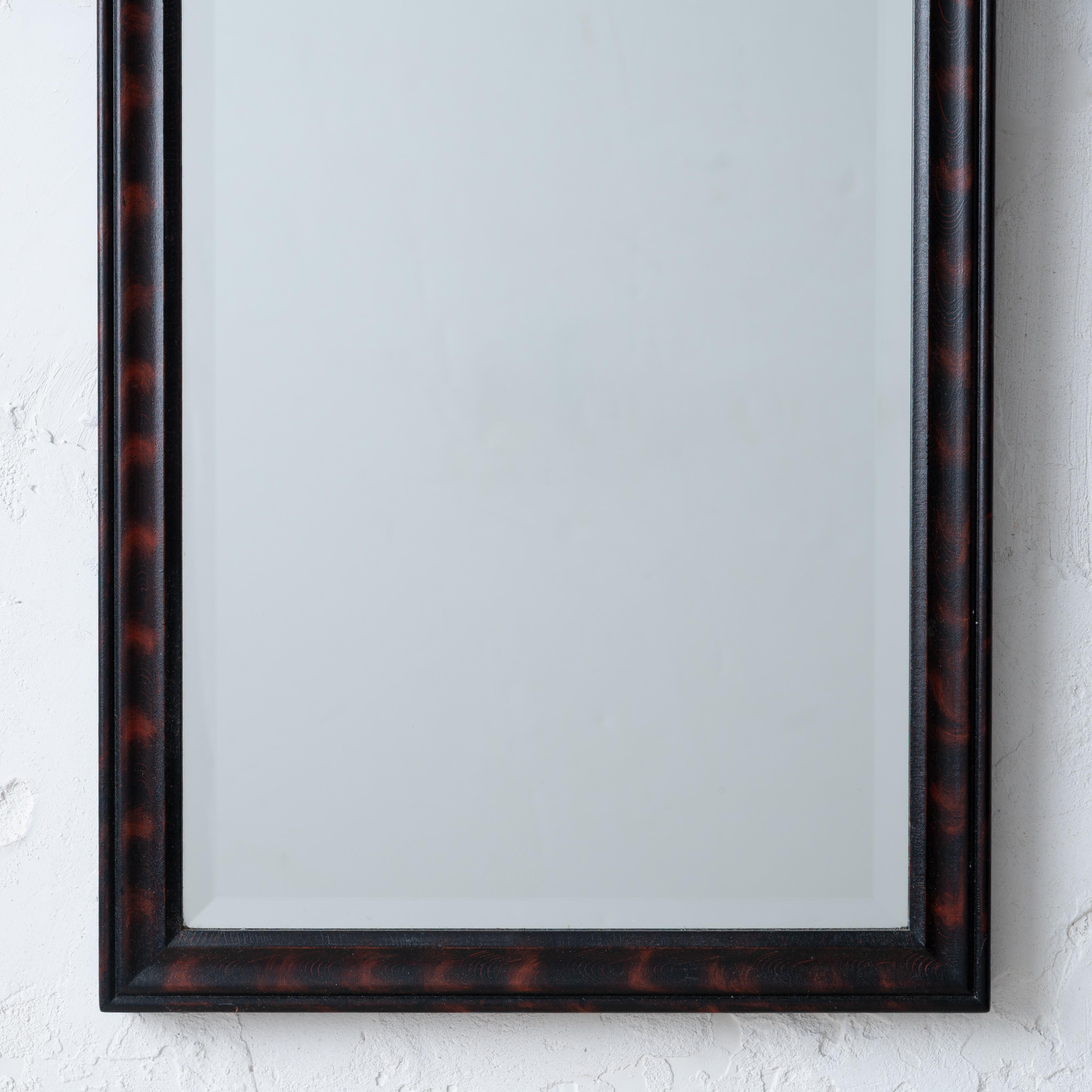 George Beshore Queen Anne Style Grain Painted Mirror For Sale 2