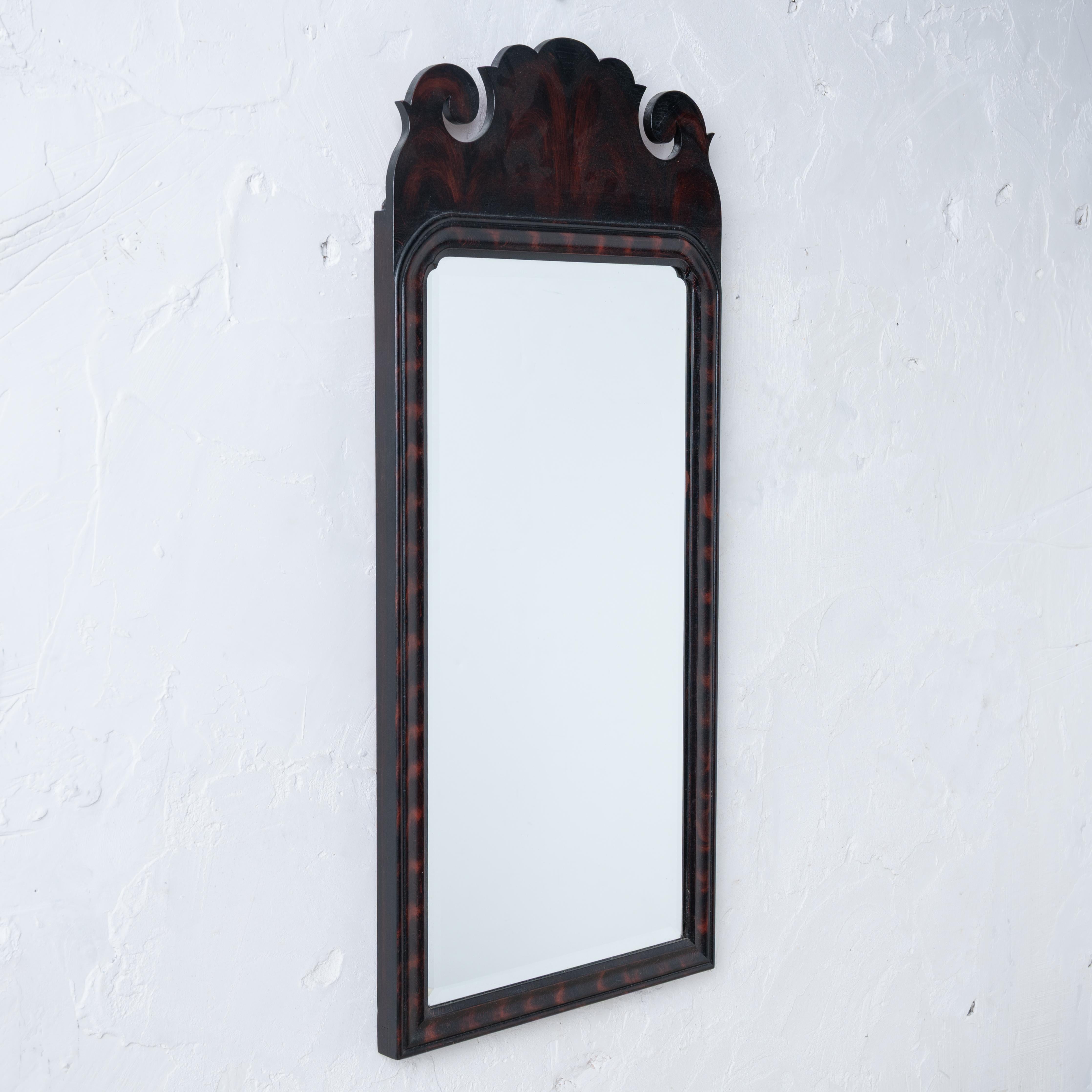 George Beshore Queen Anne Style Grain Painted Mirror For Sale 3