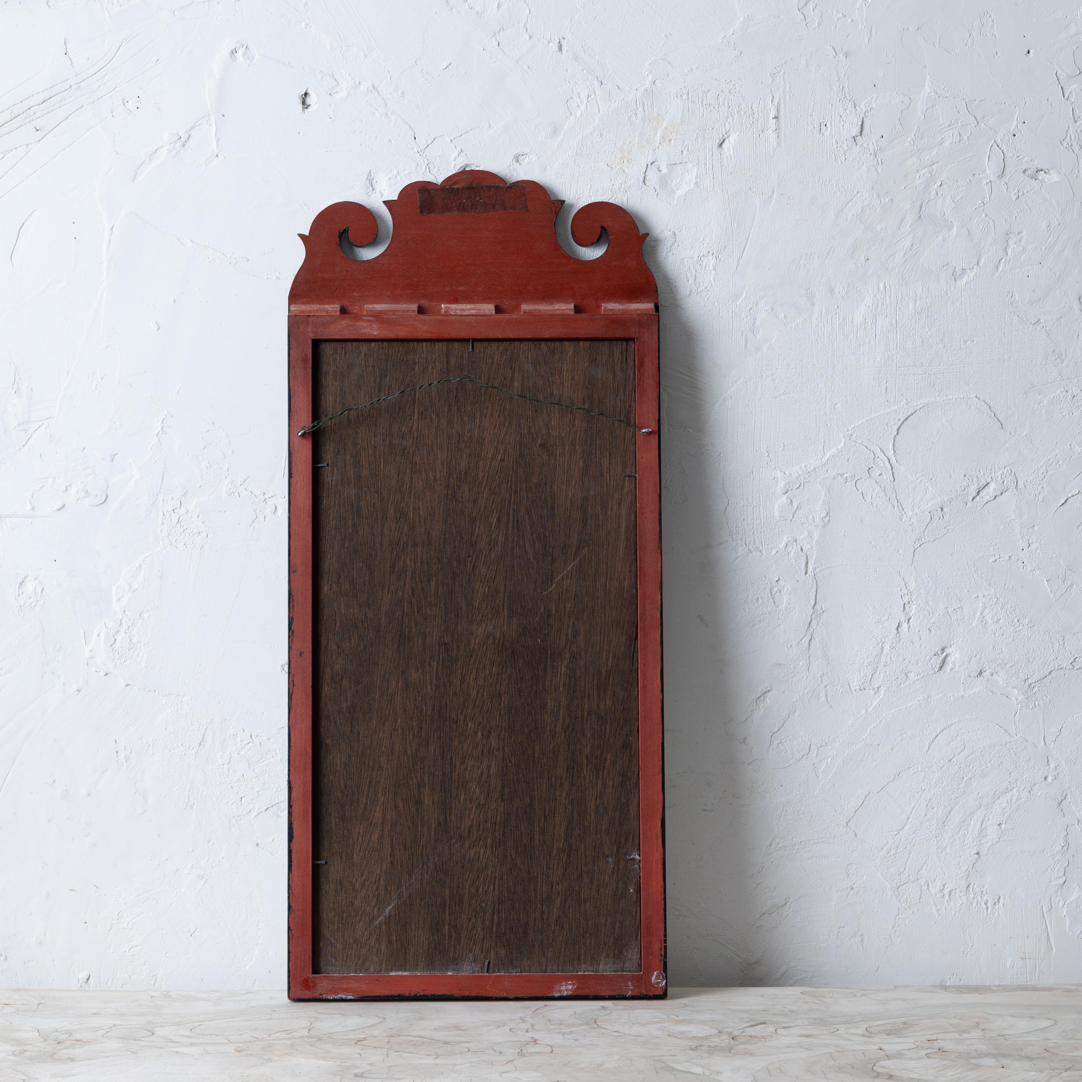 George Beshore Queen Anne Style Grain Painted Mirror For Sale 4