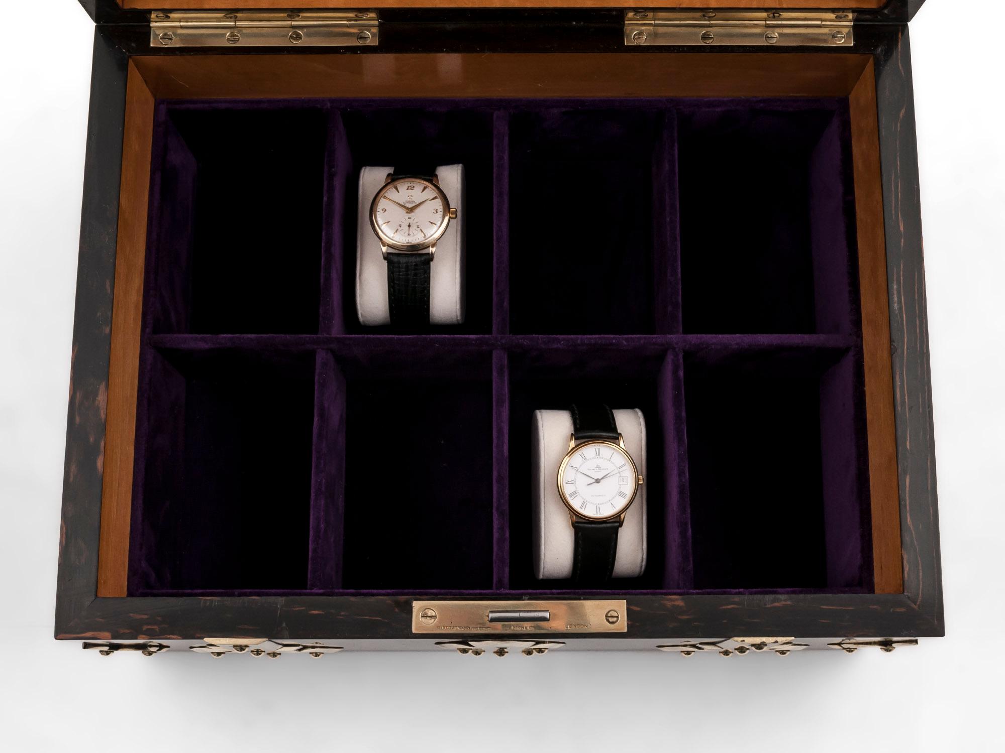 George Betjemann Coromandel Brass Jewelry Watch Box, 19th Century 6