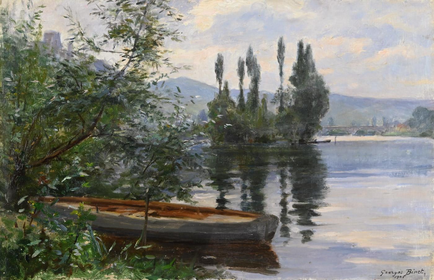 I fiordi della Senna e gli Andelys - Painting di George Binet