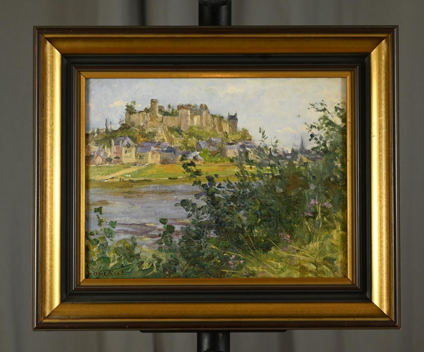 Die königliche Festung von Chinon – Painting von George Binet