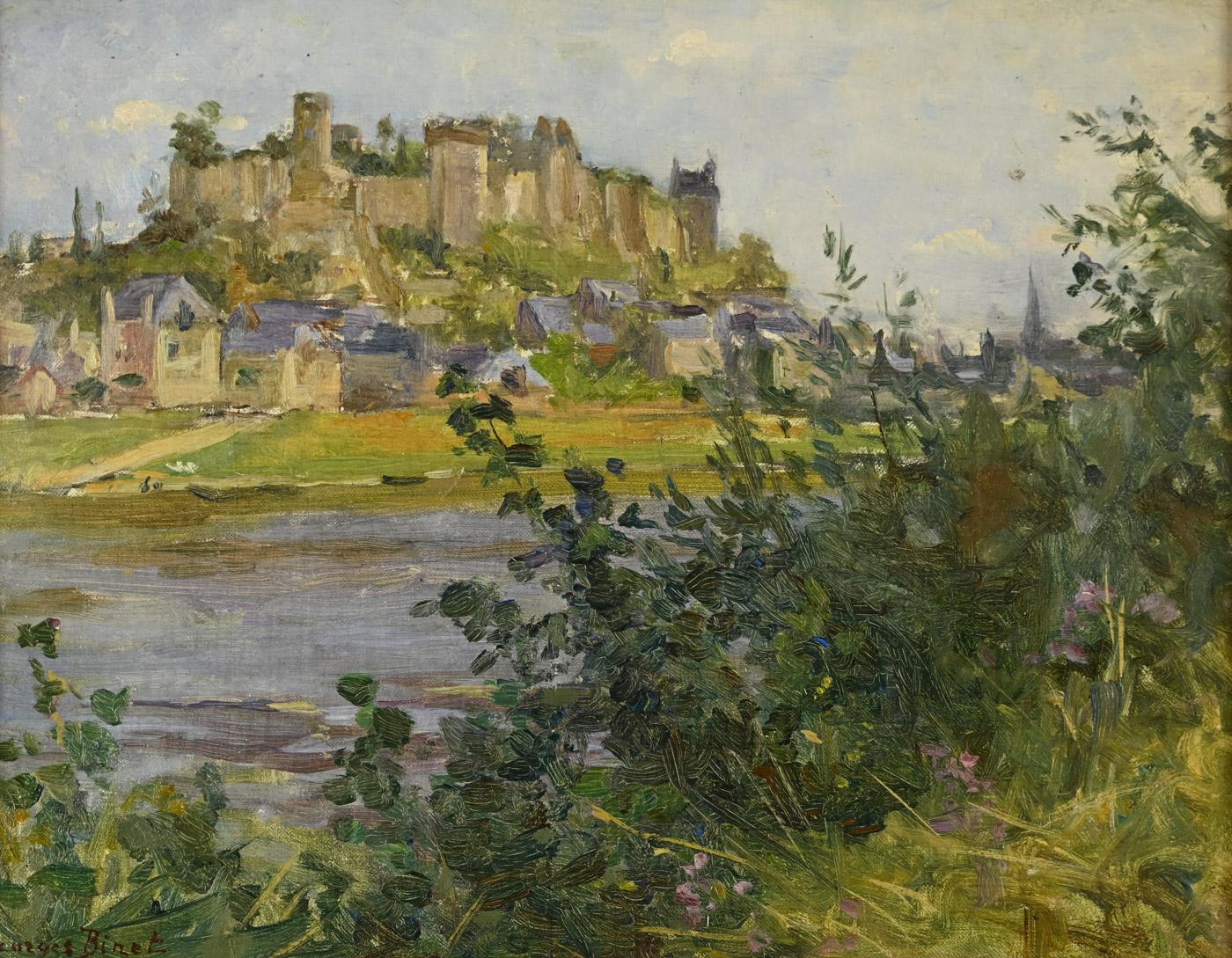  Georges BINET (1865 - 1949)
Die königliche Festung von Chinon
Öl auf Leinwand auf Paneel montiert
Abmessungen: 26 x 33,5 cm
Signiert unten links
Malerei in gutem Zustand.
Kürzlich gereinigt und lackiert
Inklusive antikem Rahmen
Abmessungen mit