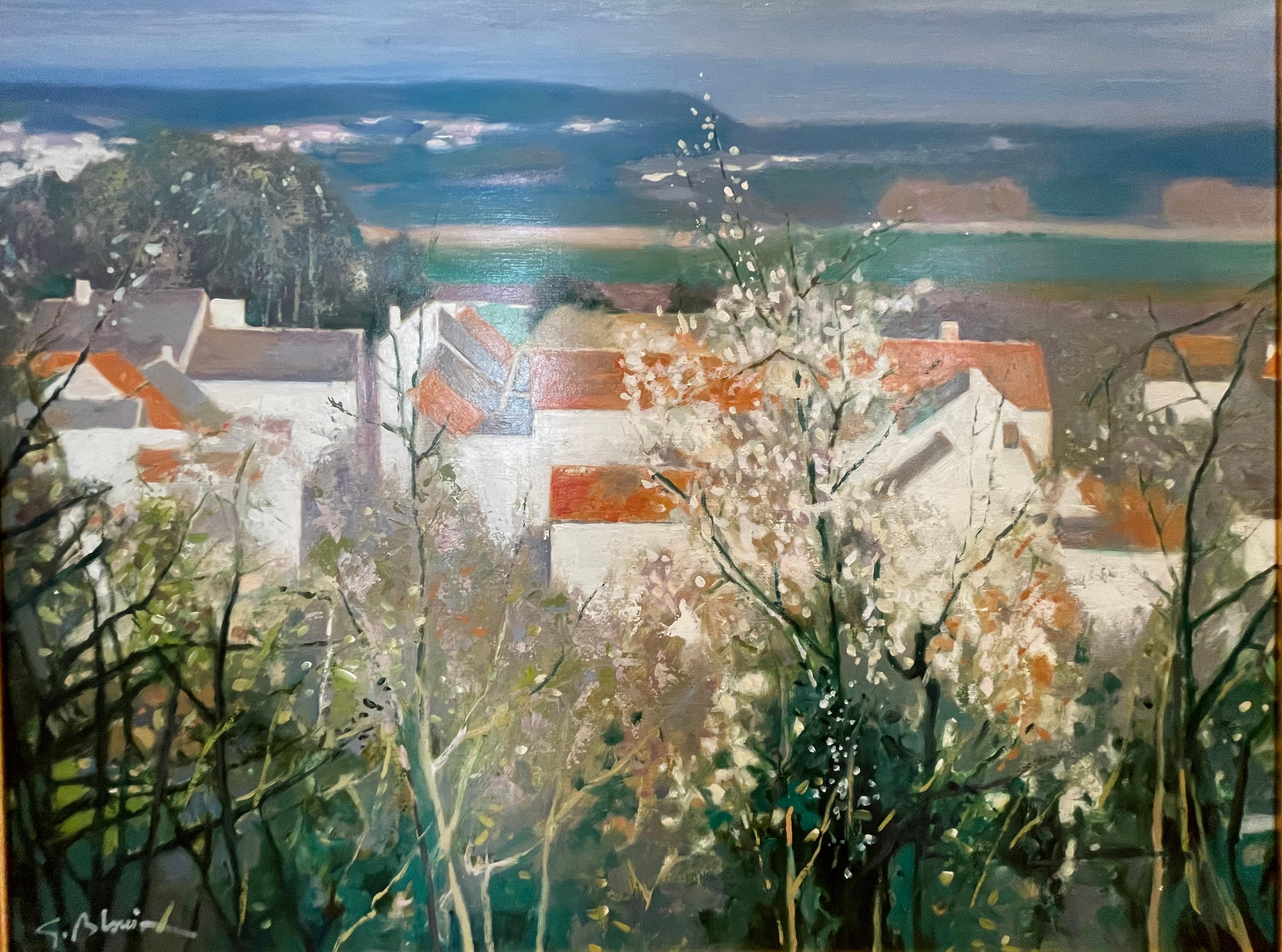 City sur Marne - Painting by George Blouin