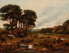 George Boyle - Framed Late 19th Century Oil, Cattle by the River