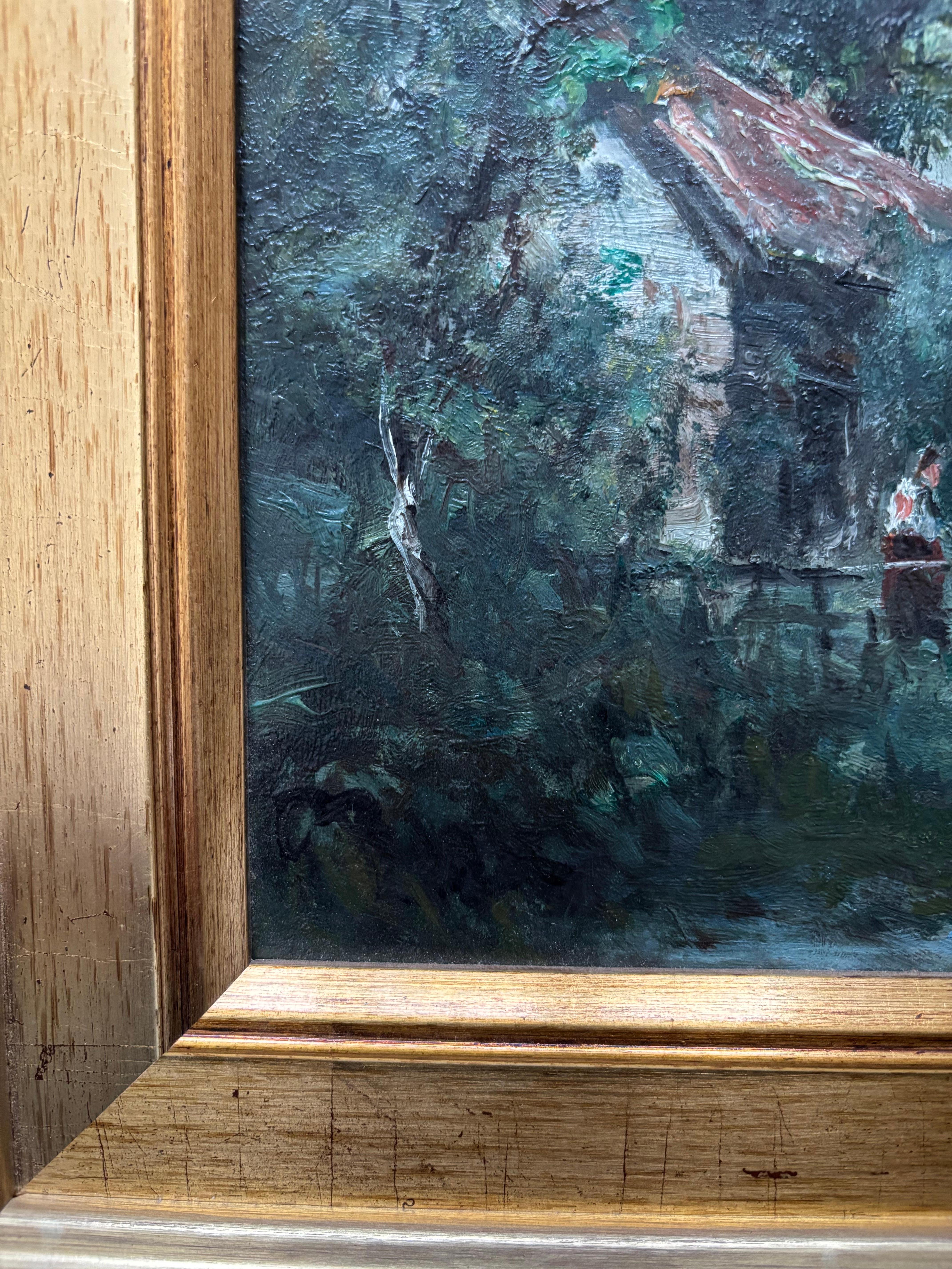 George Boyle Impressionist oil painting, Barbizon School of cows grazing For Sale 9