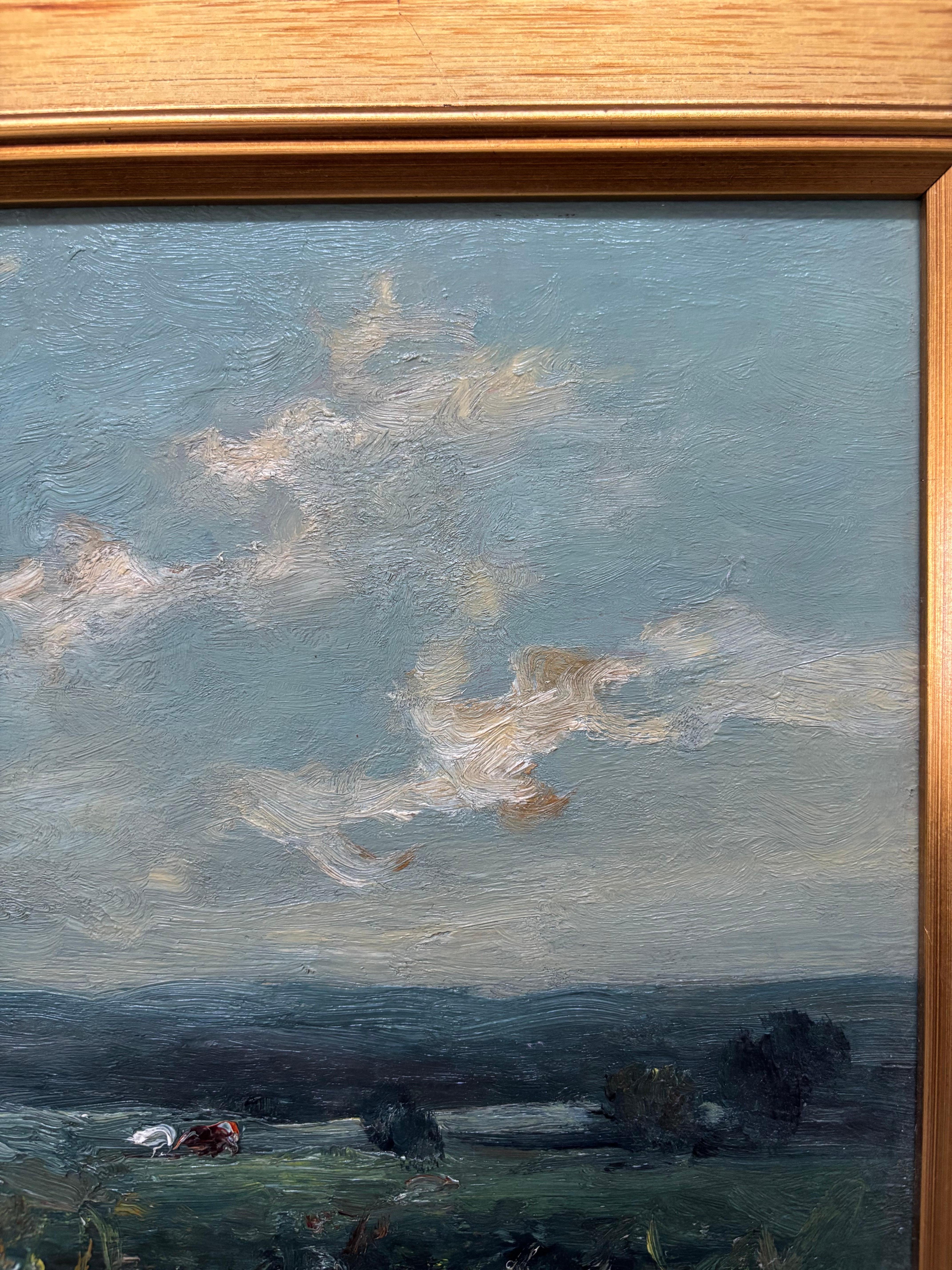 George Boyle Impressionist oil painting, Barbizon School of cows grazing For Sale 5