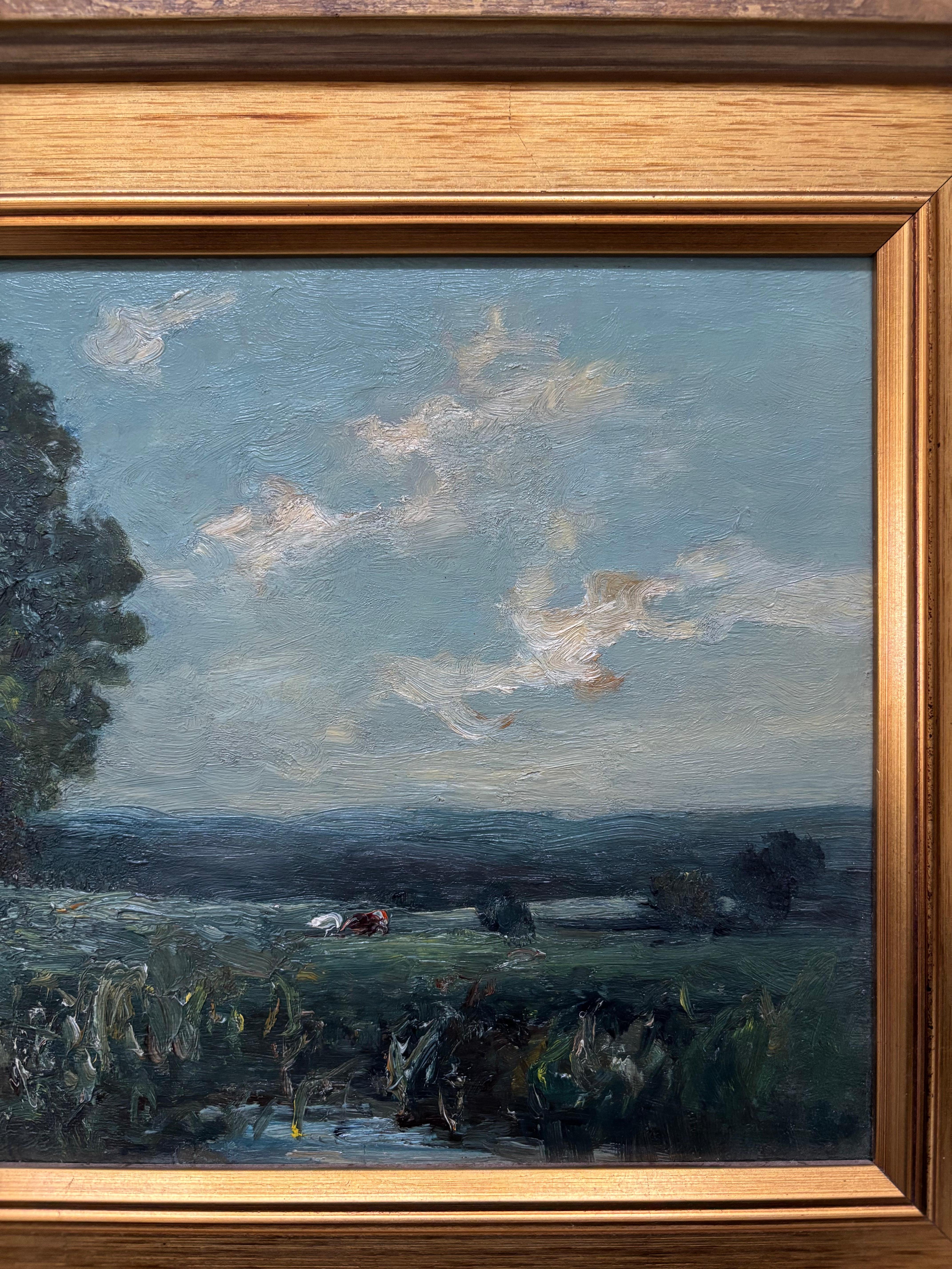 George Boyle Impressionist oil painting, Barbizon School of cows grazing For Sale 6