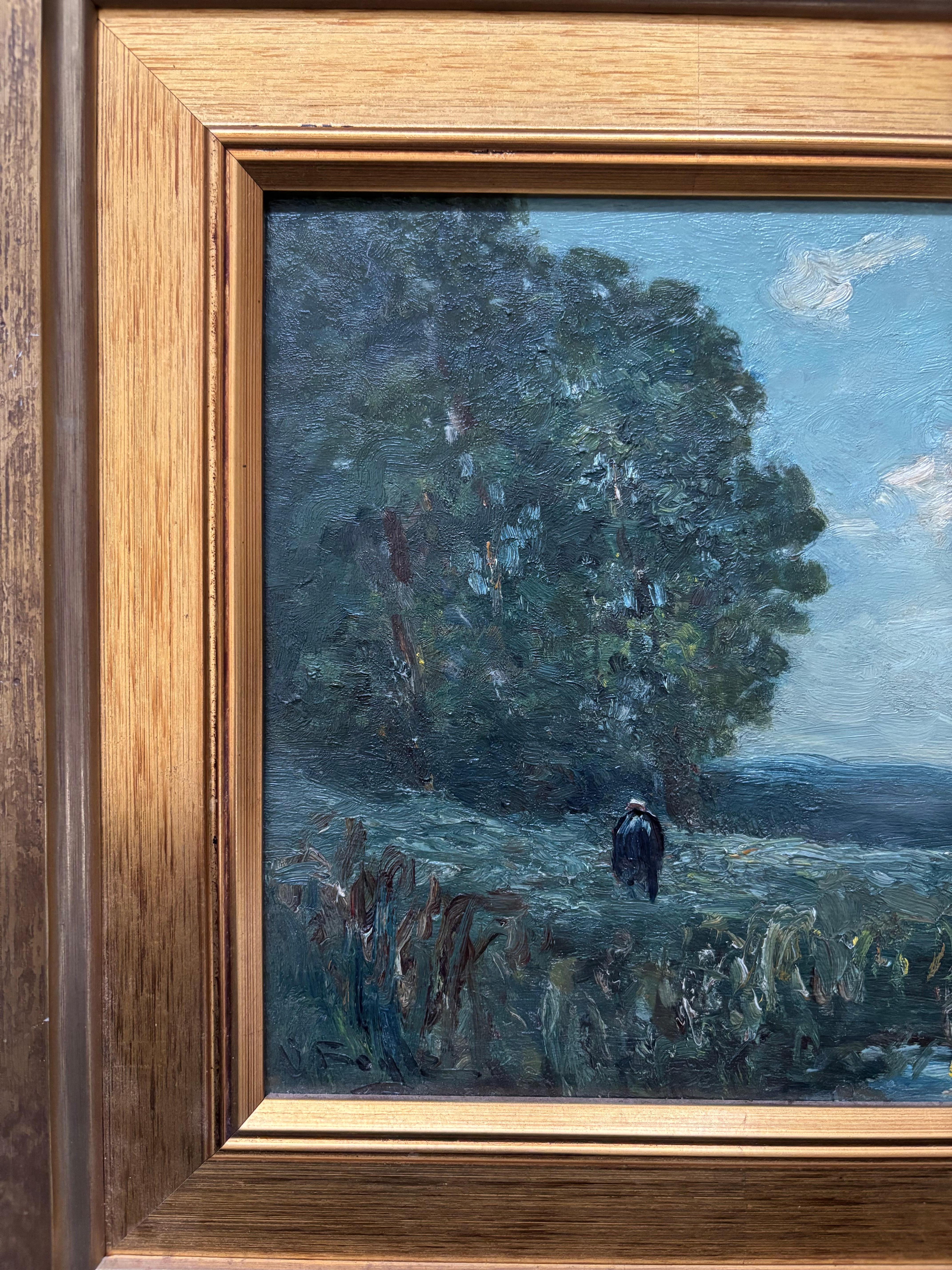 George Boyle Impressionist oil painting, Barbizon School of cows grazing For Sale 7