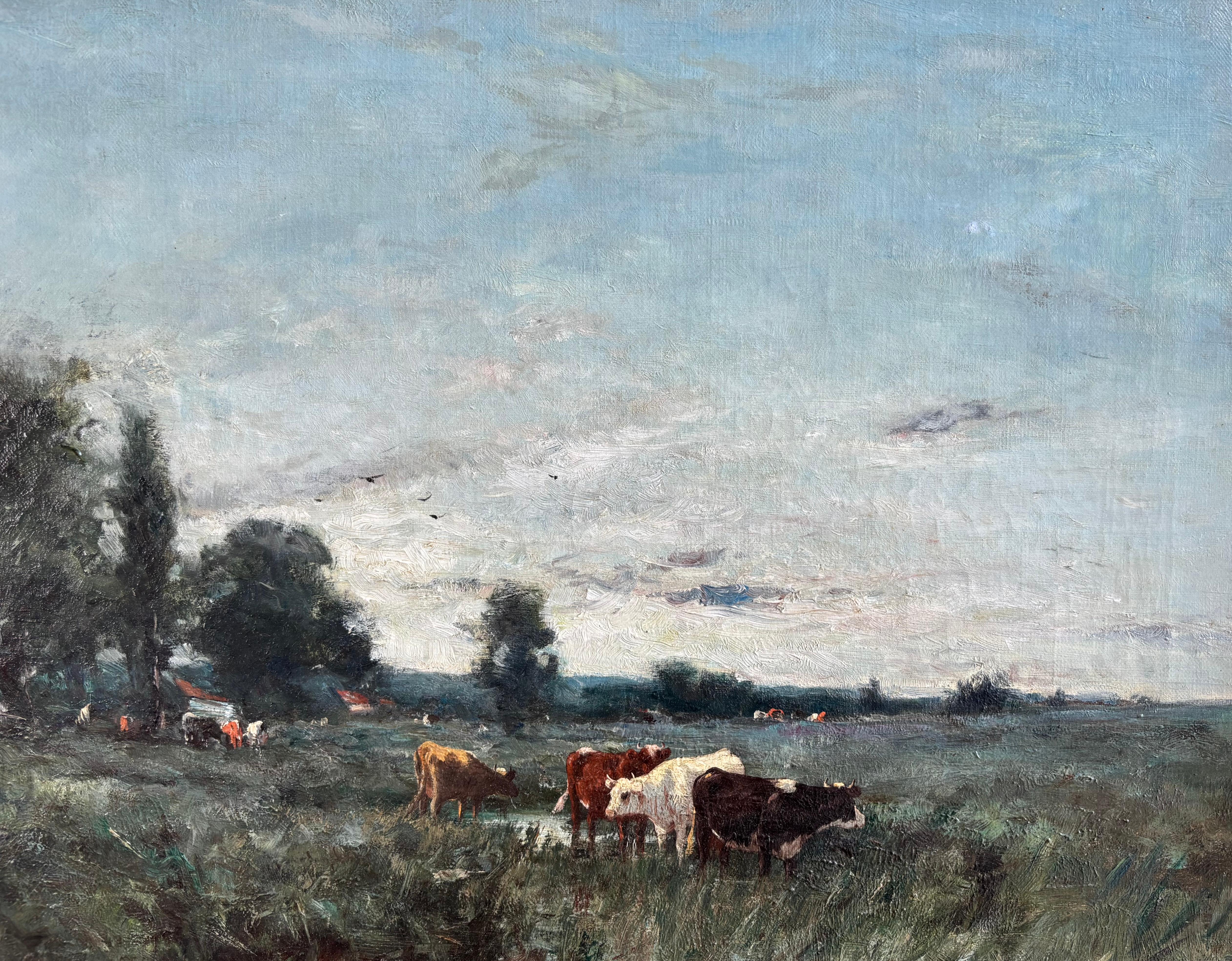 George Boyle George Boyle - Large George Boyle Impressionist oil painting, Barbizon ...