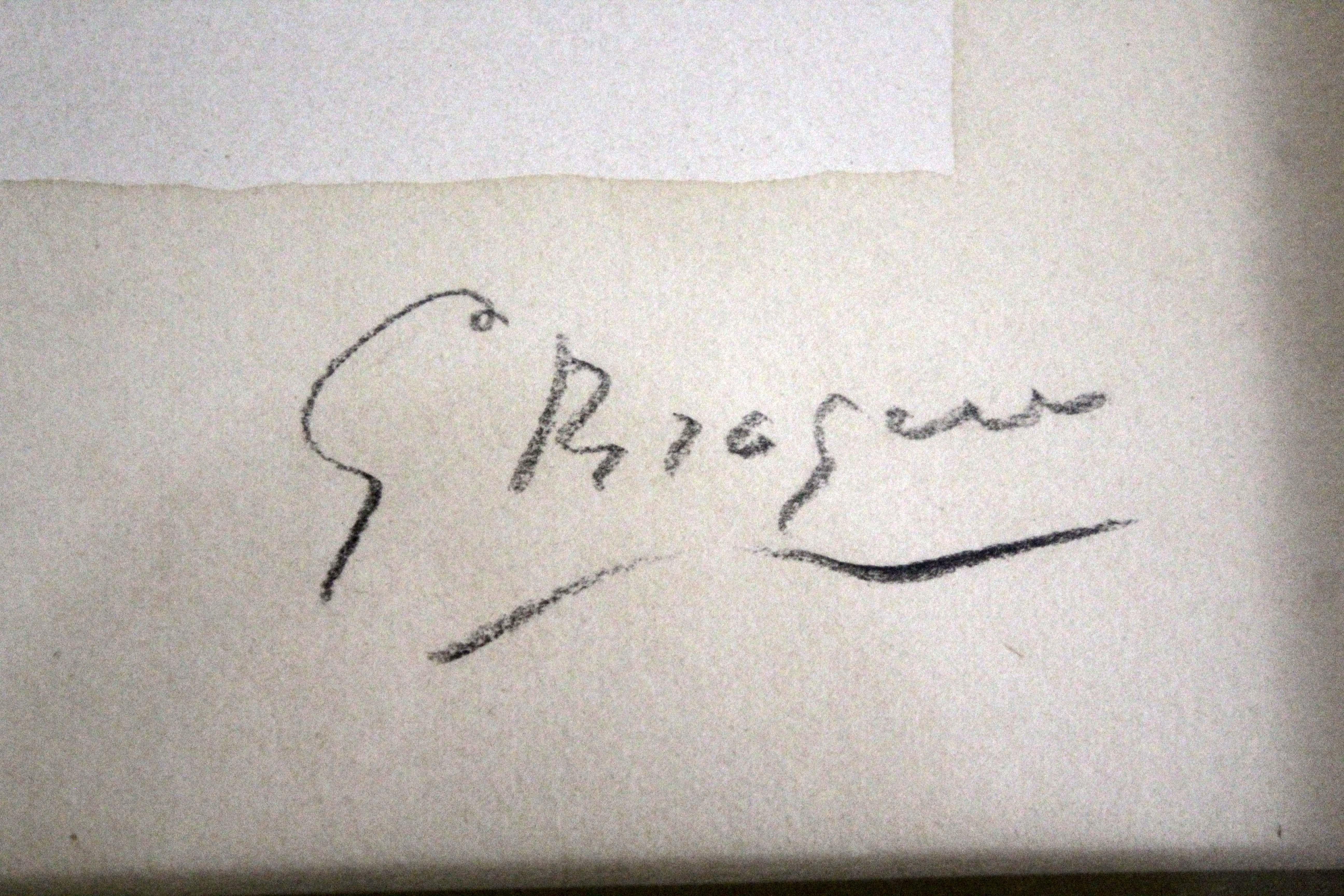 George Braque Oiseau Bistre 1960 Signed Modern Lithograph 11/75 Framed 3
