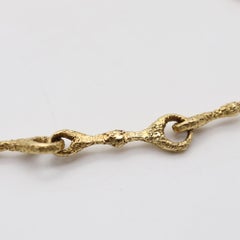 GEORGE BRAQUE Paris 1963 Sculptural Procris Necklace In 18Kt Gold With Enamel