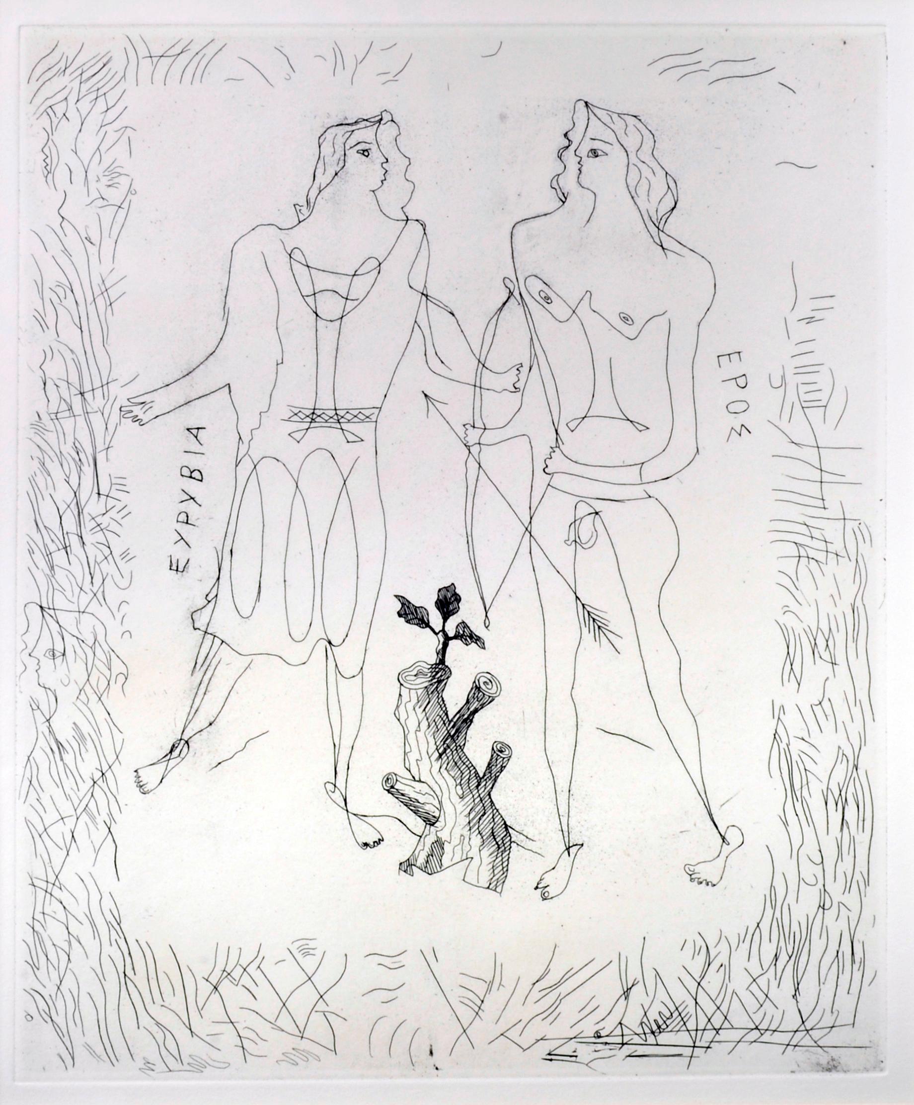 George Braque Figurative Print – Eurybia und Eros
