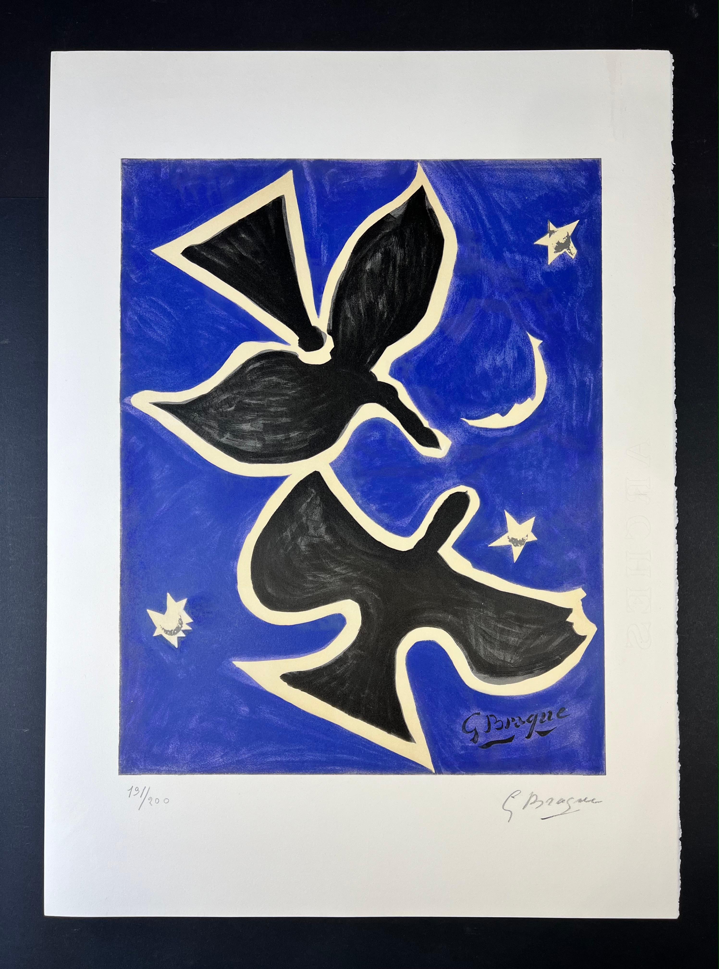 Georges Braque ( 1882 – 1963 ) – Deux Oiseaux – hand-signed lithograph on Arches - Print by George Braque